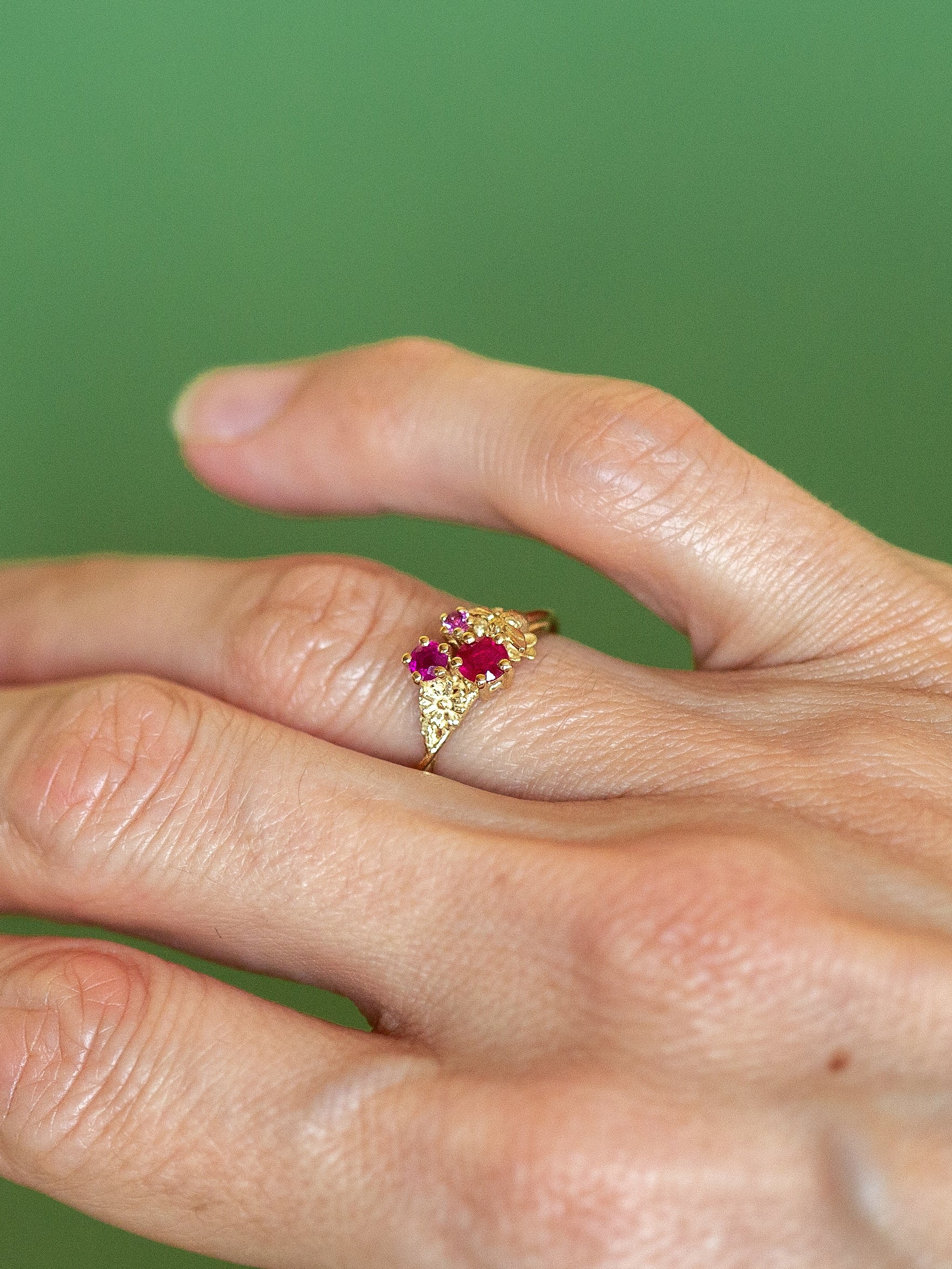 Ruby Trilogy Beekeeper Ring - image 5