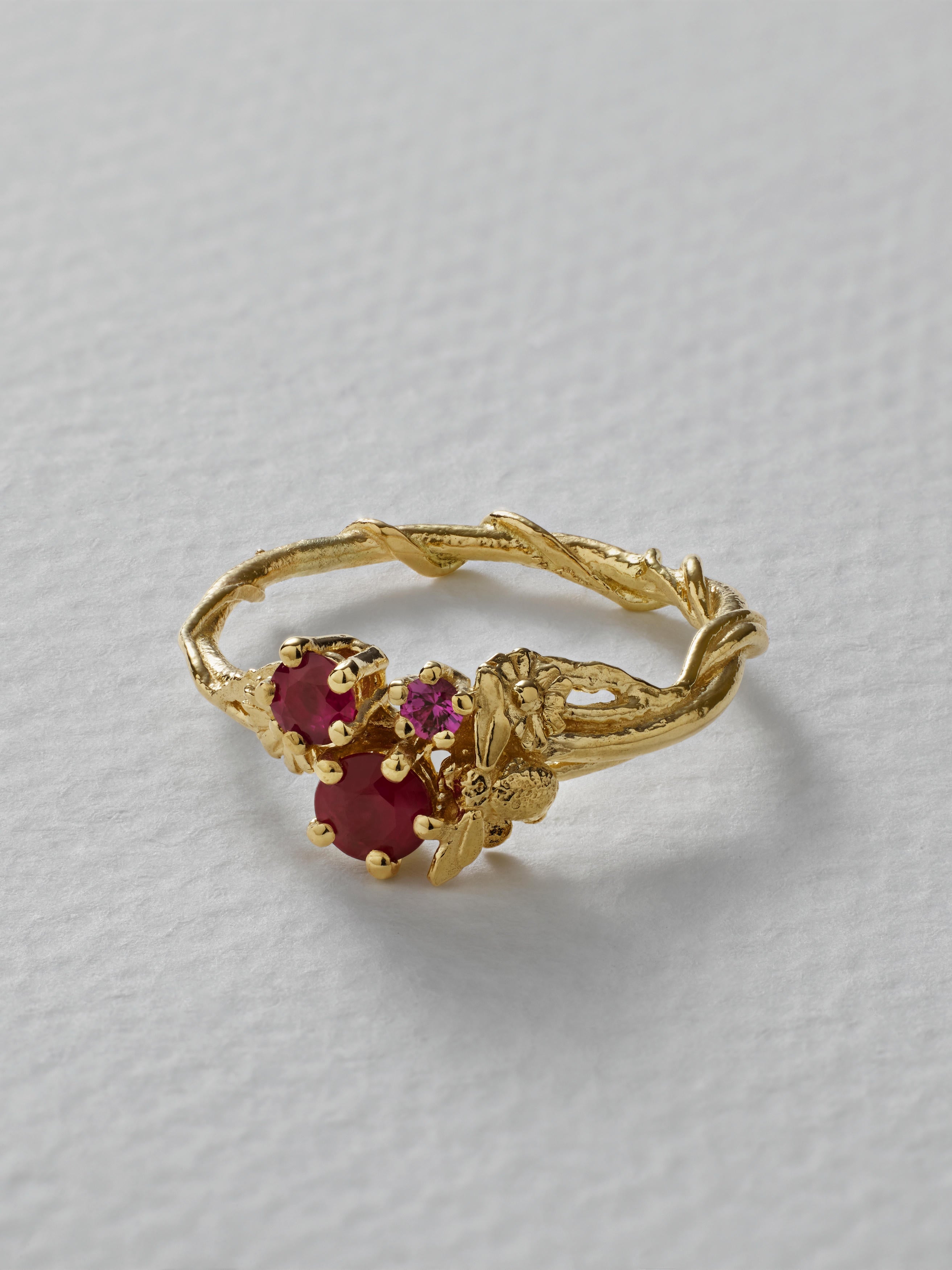 Ruby Trilogy Beekeeper Ring - image 6