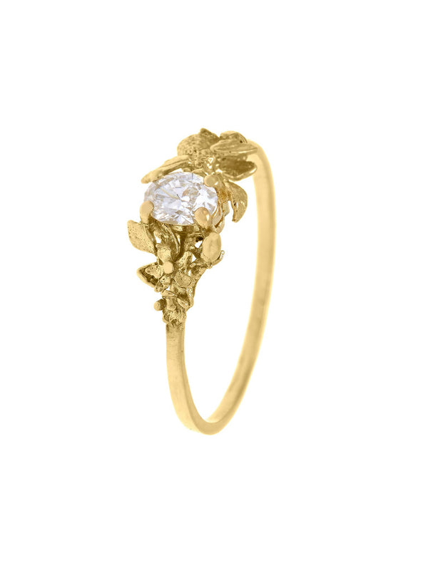 Beekeeper Ring with 0.25ct Oval Diamond