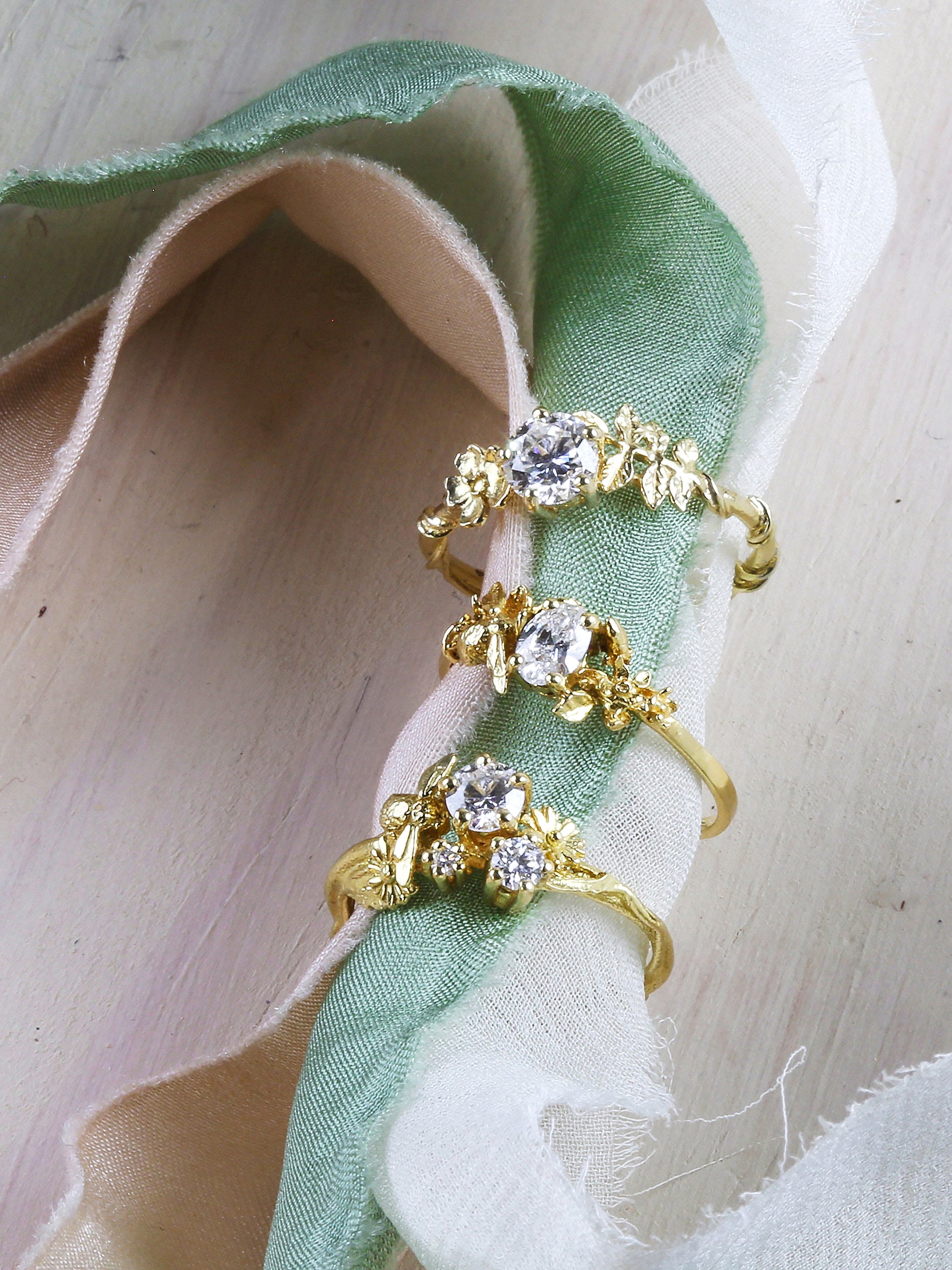 Beekeeper Ring with 0.25ct Oval Diamond - image 3