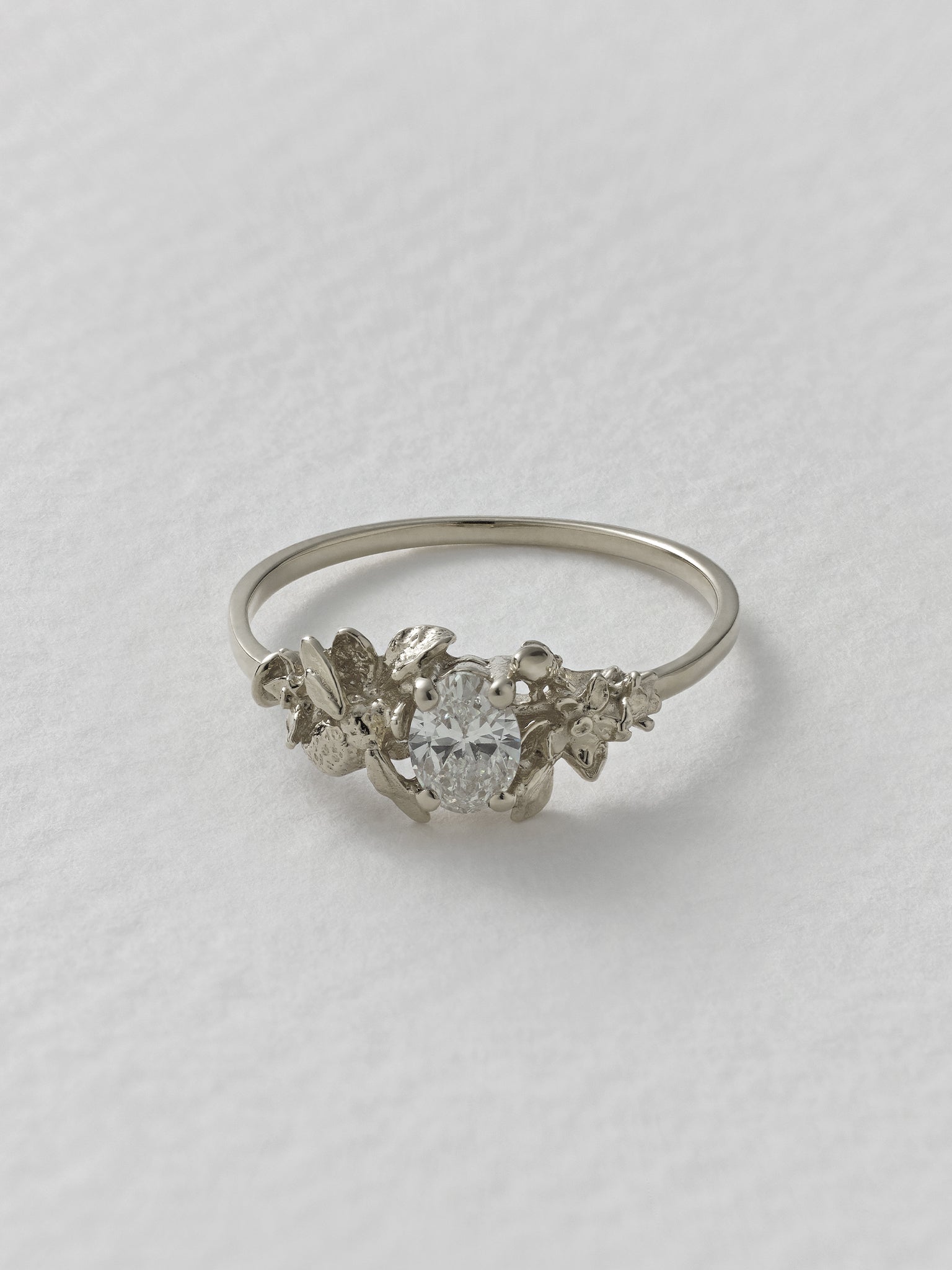 Beekeeper Ring with 0.25ct Oval Diamond - image 10 | platinum