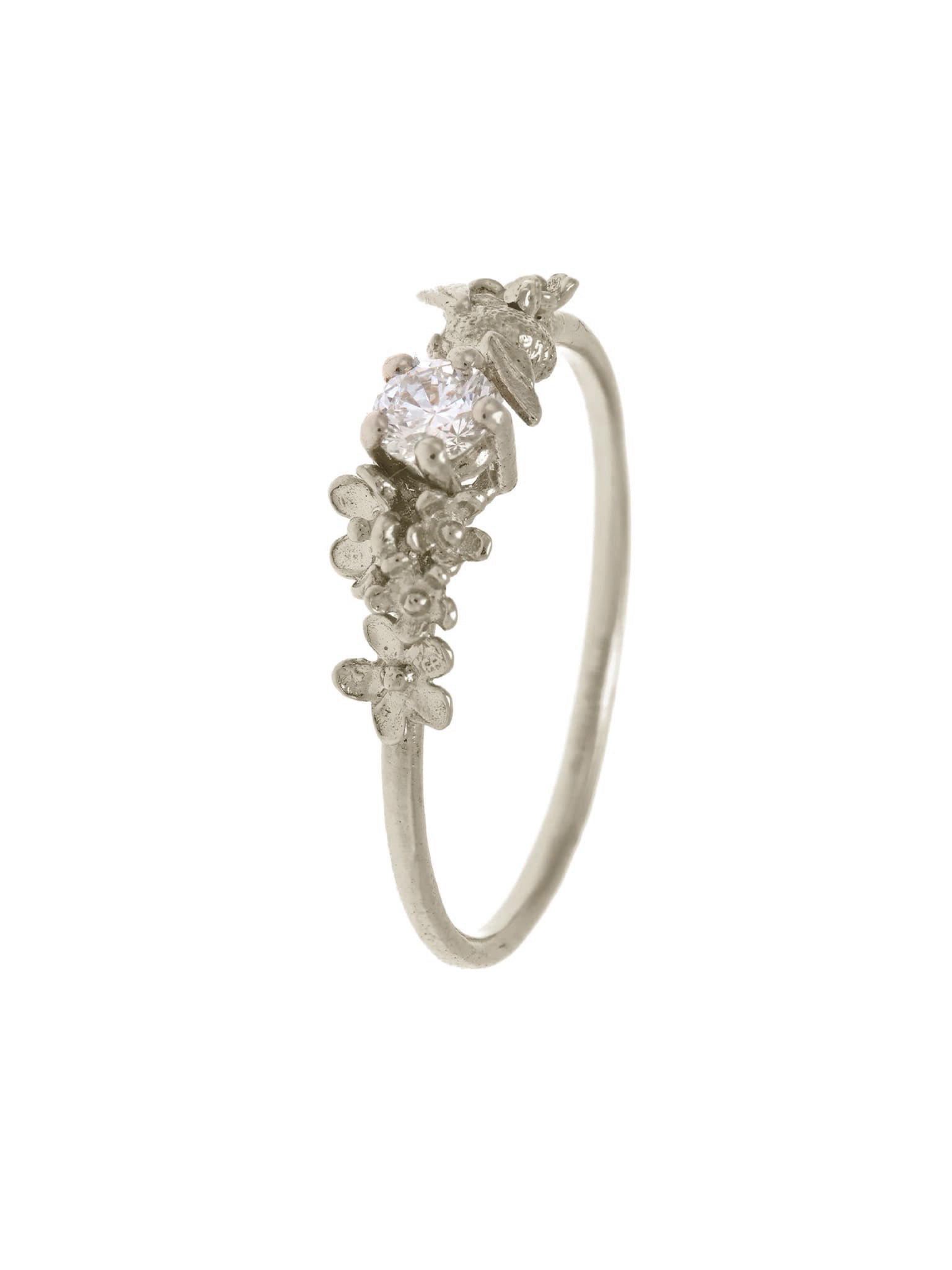 Beekeeper Garden Ring with 0.11ct Diamond - image 8 | platinum
