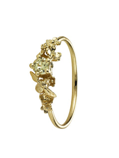 Beekeeper Garden Ring with Sunshine Yellow Sapphire