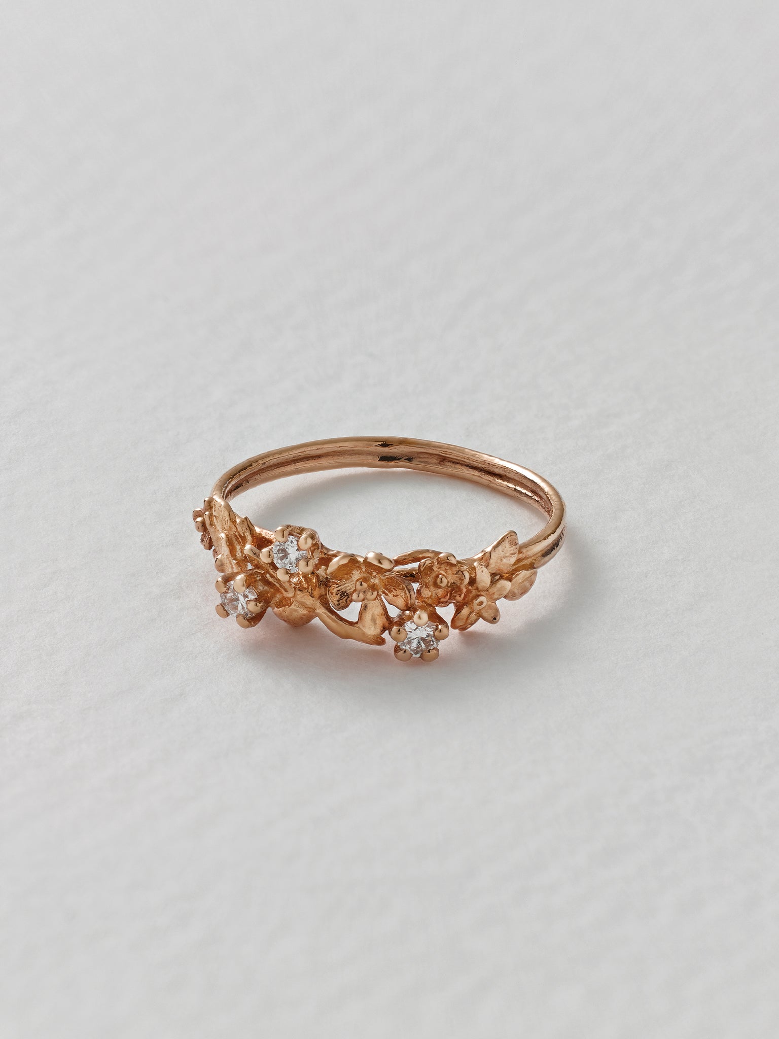 Beekeeper Twist Ring with Three Diamonds - image 7 | 18ct rose gold
