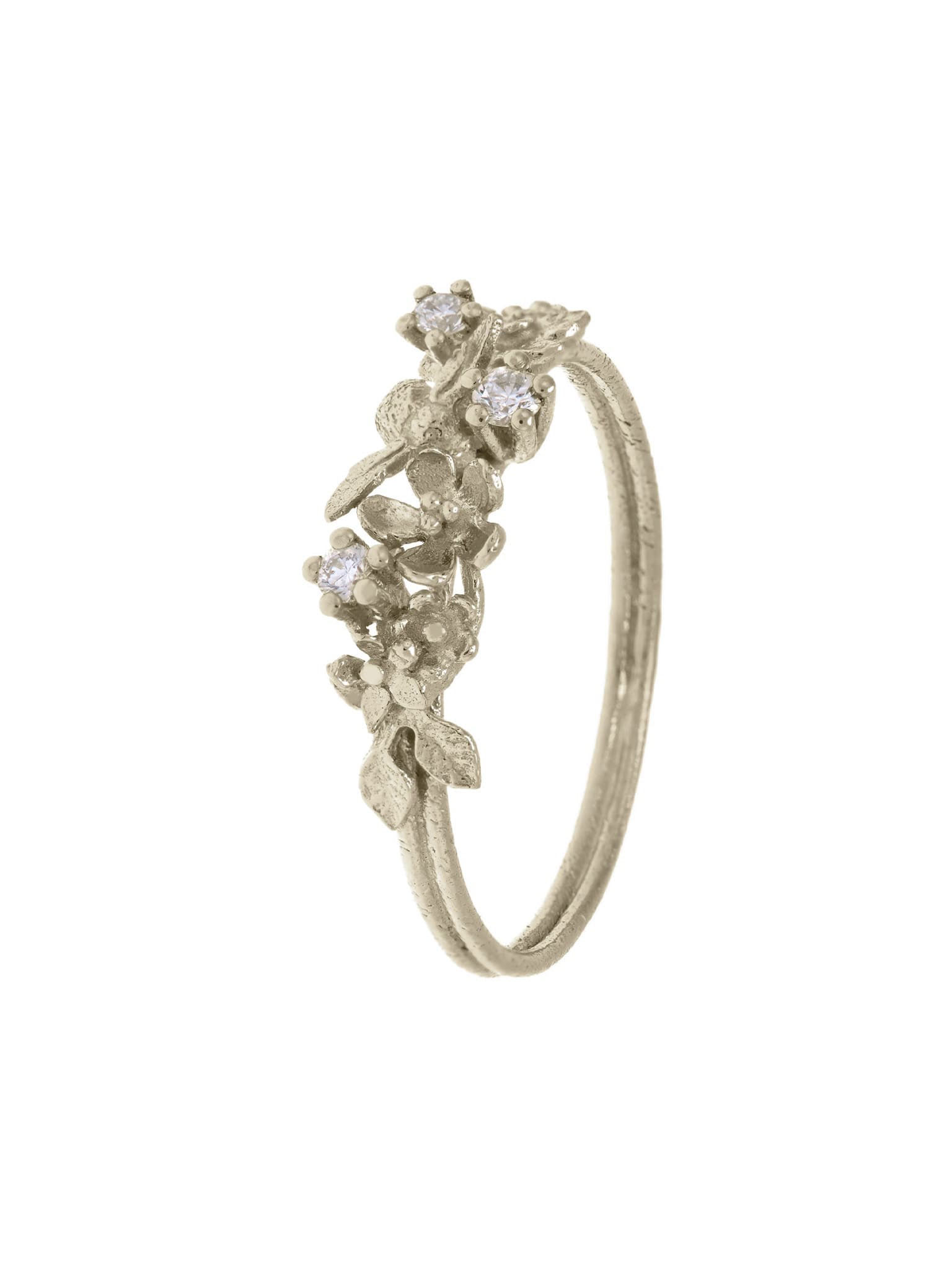 Beekeeper Twist Ring with Three Diamonds - image 4 | 18ct white gold