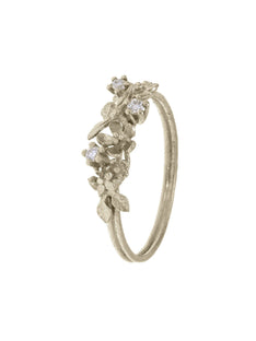 Beekeeper Twist Ring with Three Diamonds