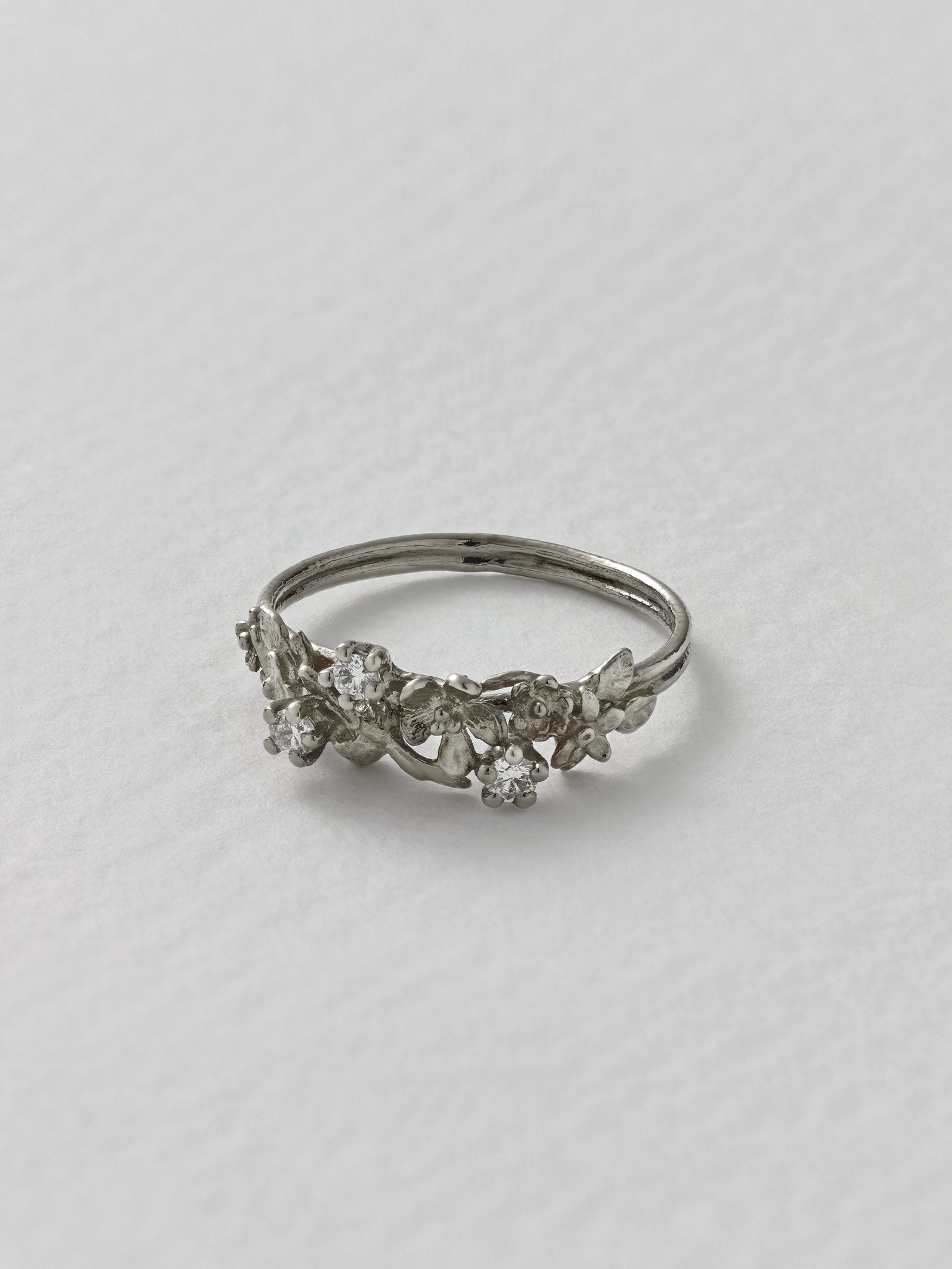 Beekeeper Twist Ring with Three Diamonds - image 5 | 18ct white gold