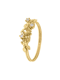 Beekeeper Twist Ring with Three Diamonds