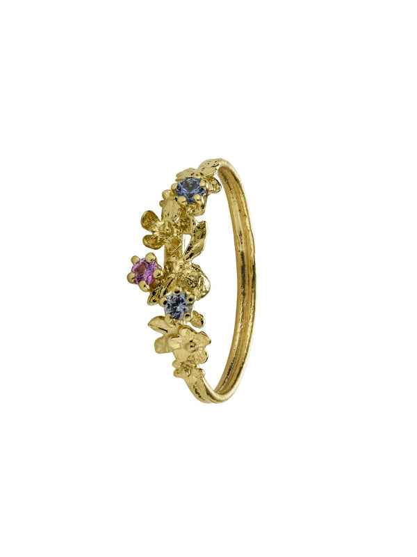 Beekeeper Blue & Pink Sapphire Twist Ring