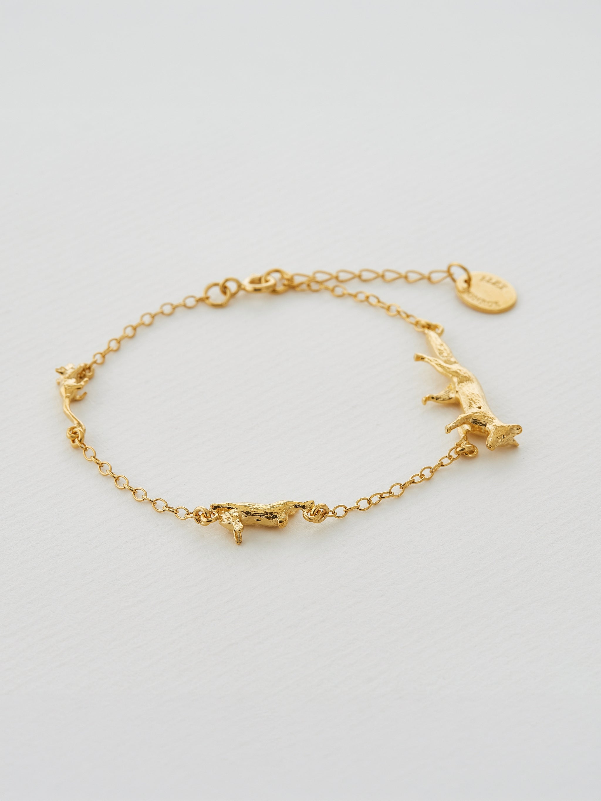Fox, Rabbit & Mouse Chase Bracelet - image 4 | gold plate