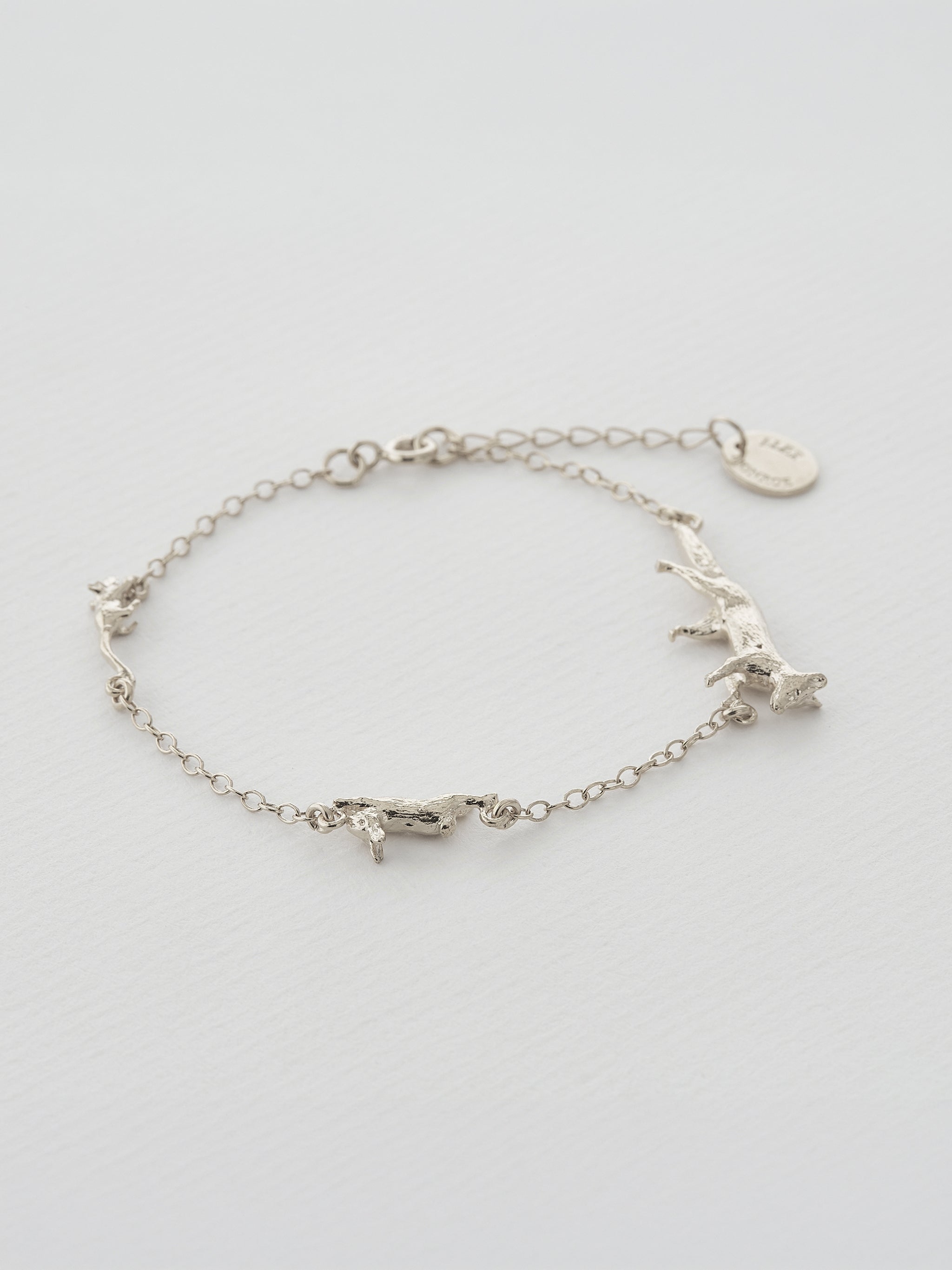 Fox, Rabbit & Mouse Chase Bracelet - image 6 | silver