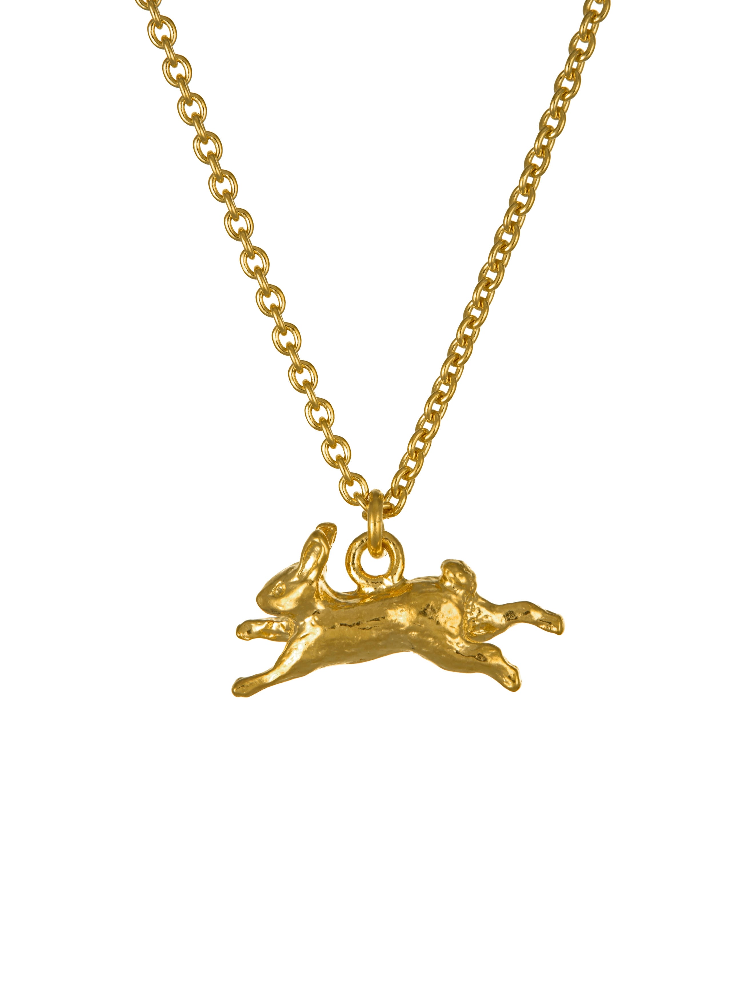 Leaping Rabbit Necklace - image 1 | gold plate