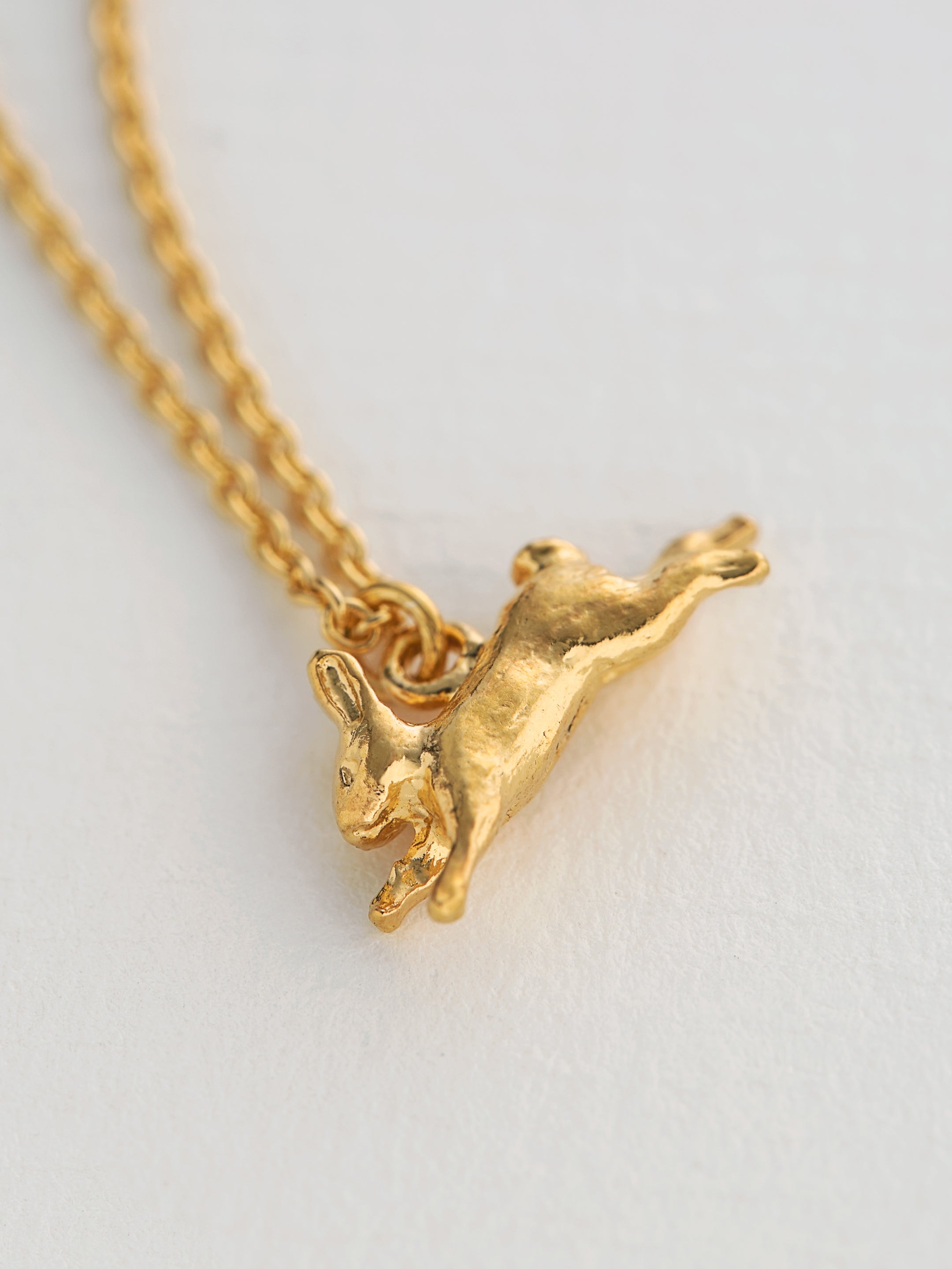 Leaping Rabbit Necklace - image 3 | gold plate