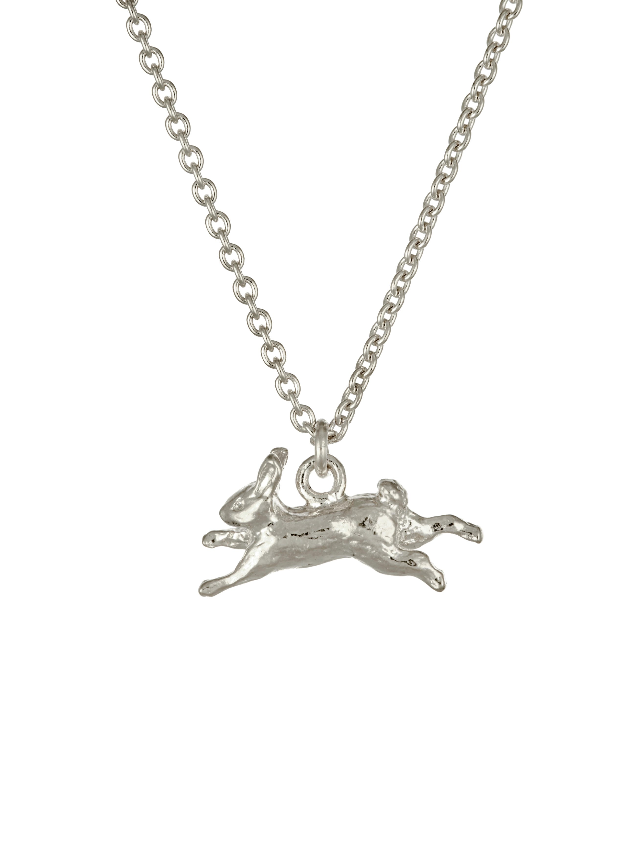 Leaping Rabbit Necklace - image 5 | silver