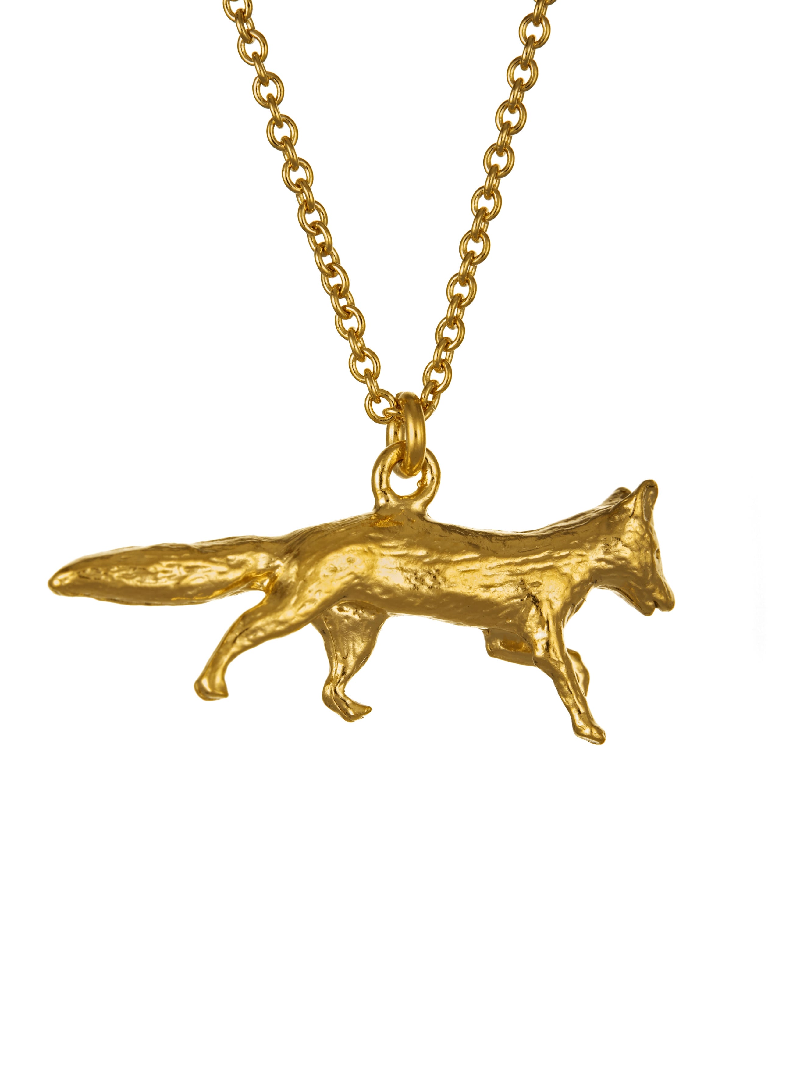 Prowling Fox Necklace - image 4 | gold plate