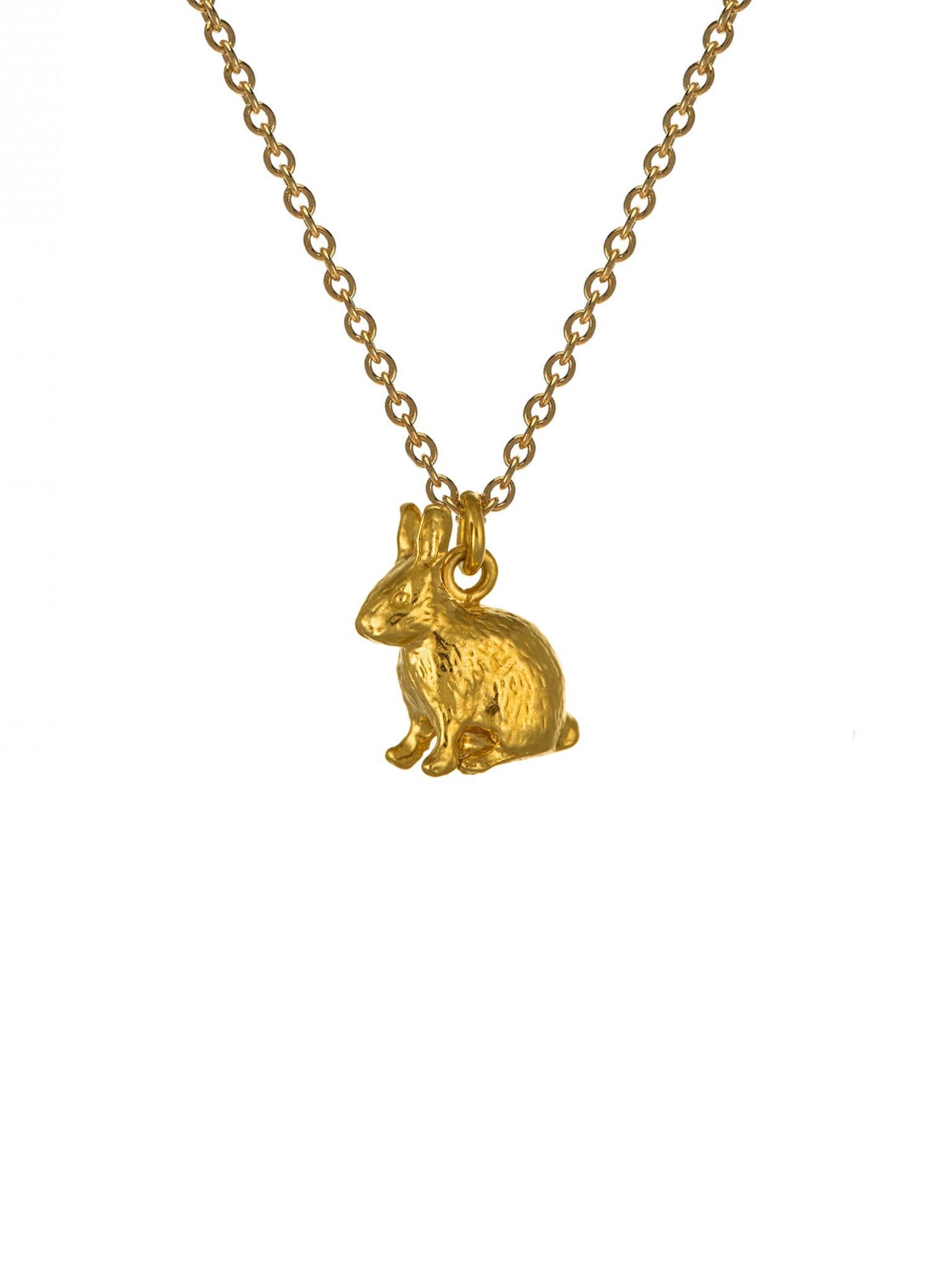 Sitting Bunny Necklace - image 1 | gold plate