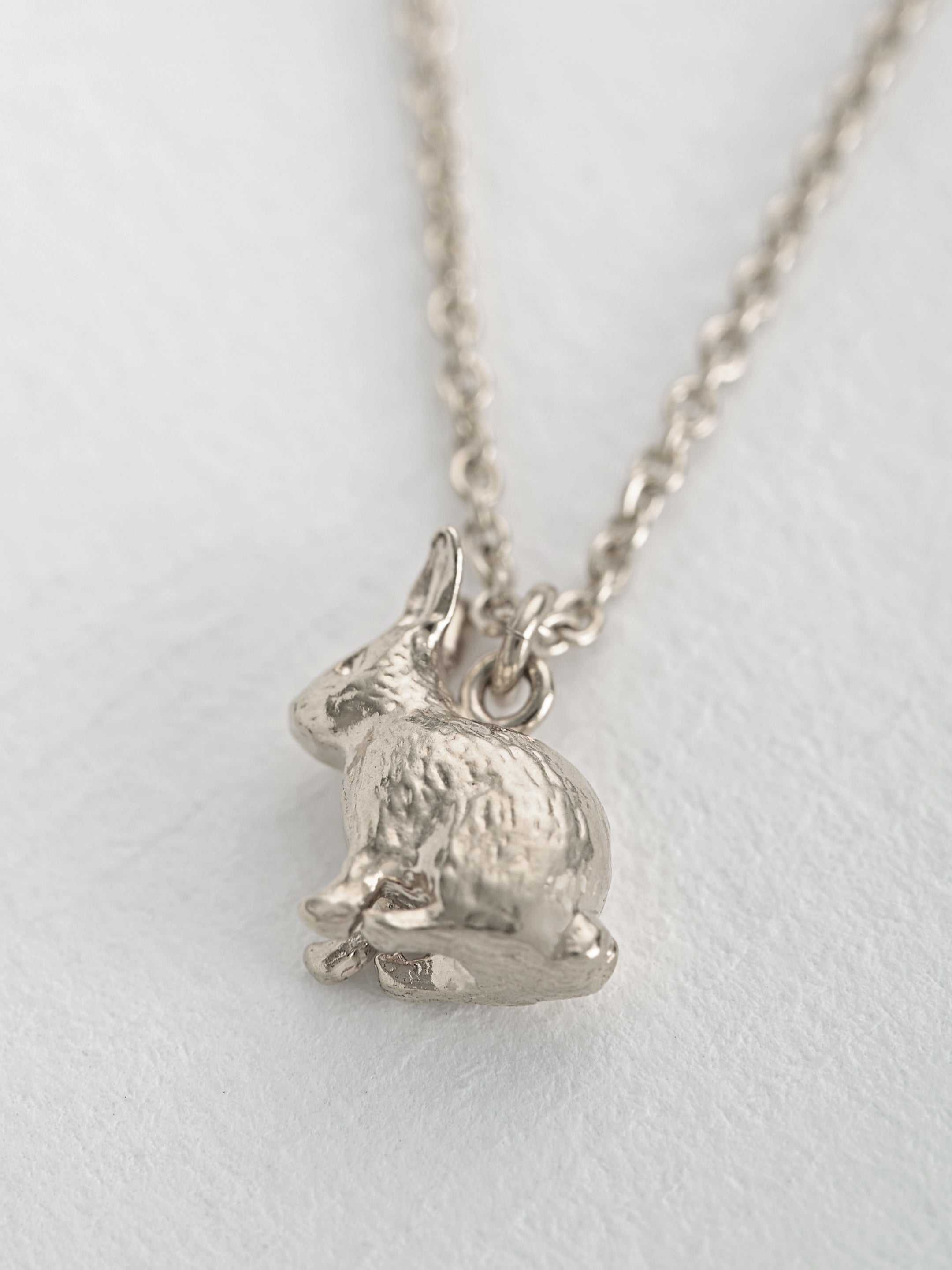 Sitting Bunny Necklace - image 7 | silver