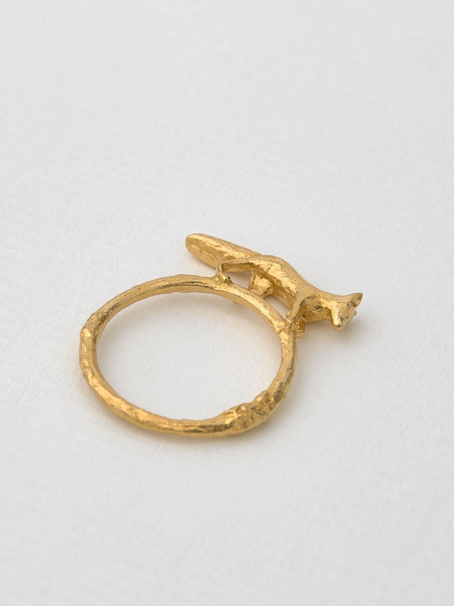 Prowling Fox Ring - image 2 | gold plate