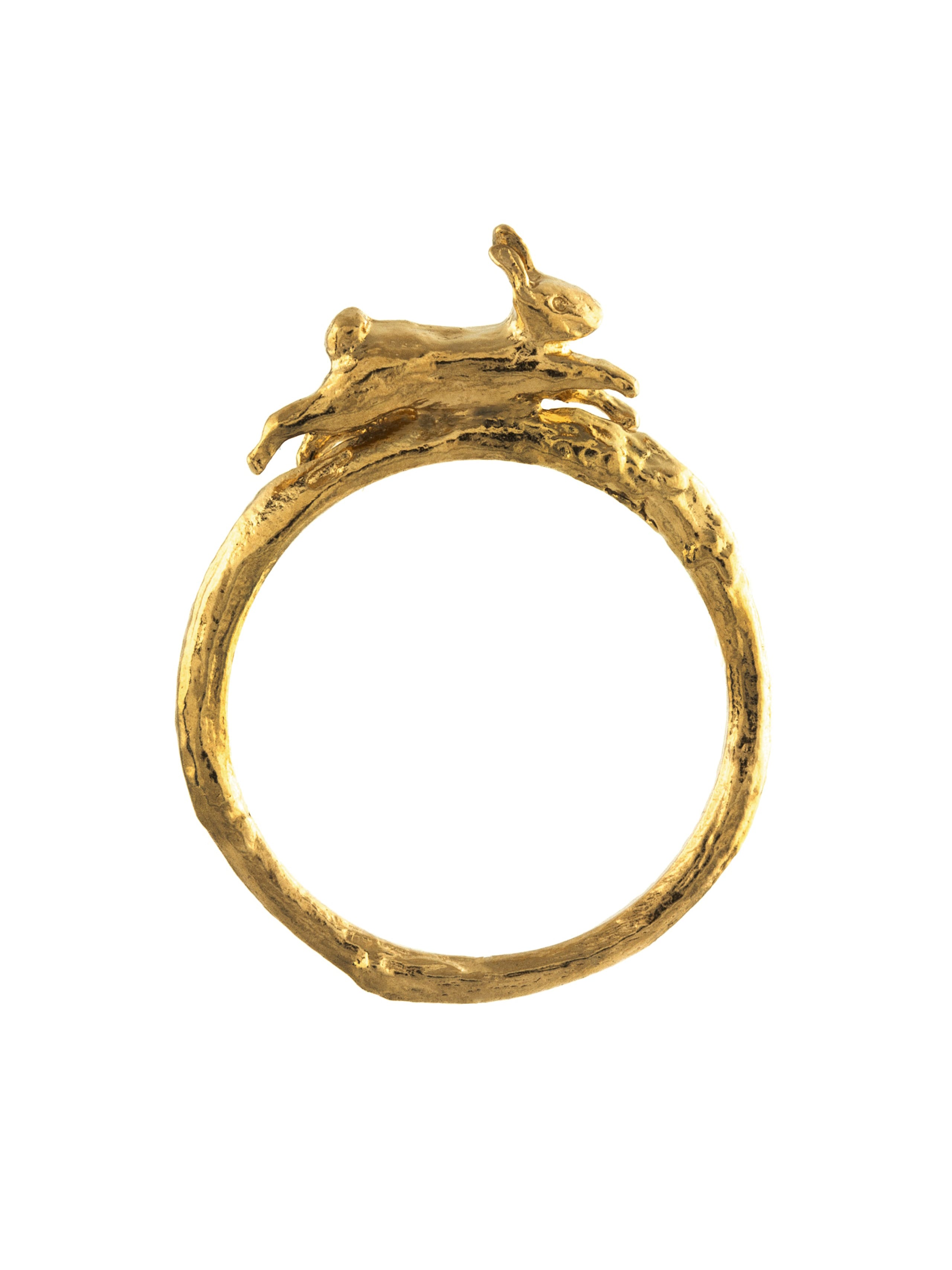 Leaping Rabbit Ring - image 1 | gold plate