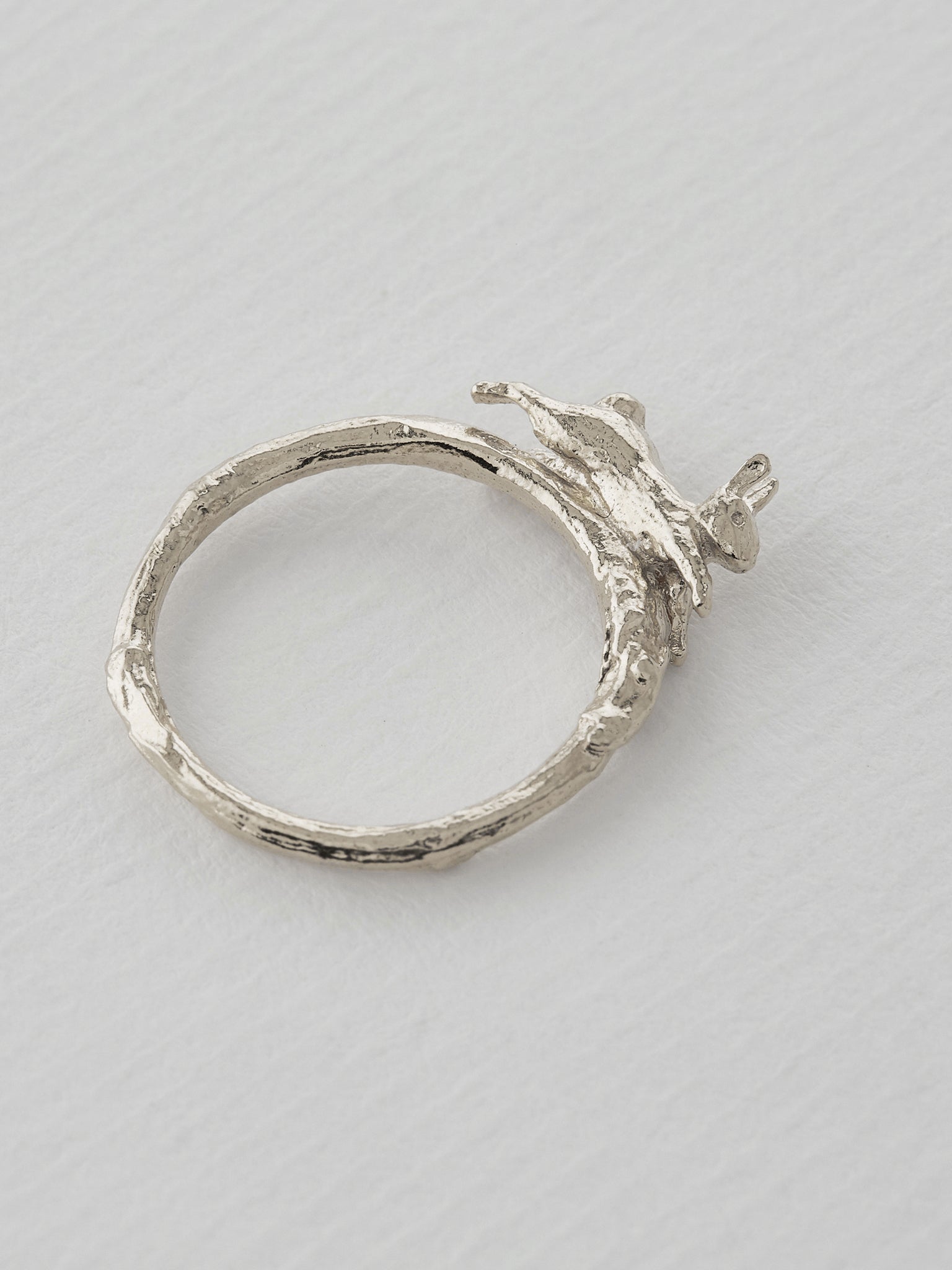 Leaping Rabbit Ring - image 5 | silver