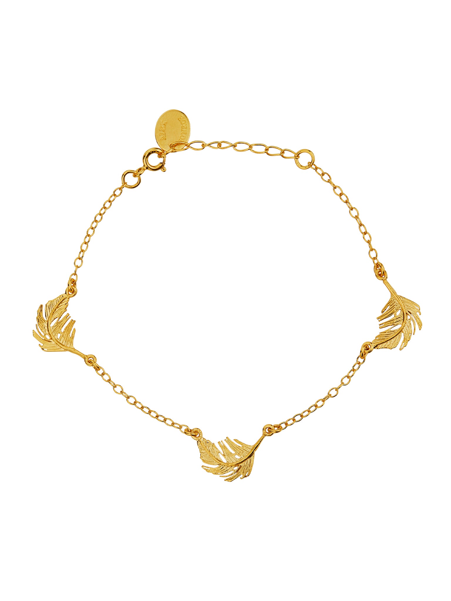 Three Feather Bracelet - image 1 | gold plate