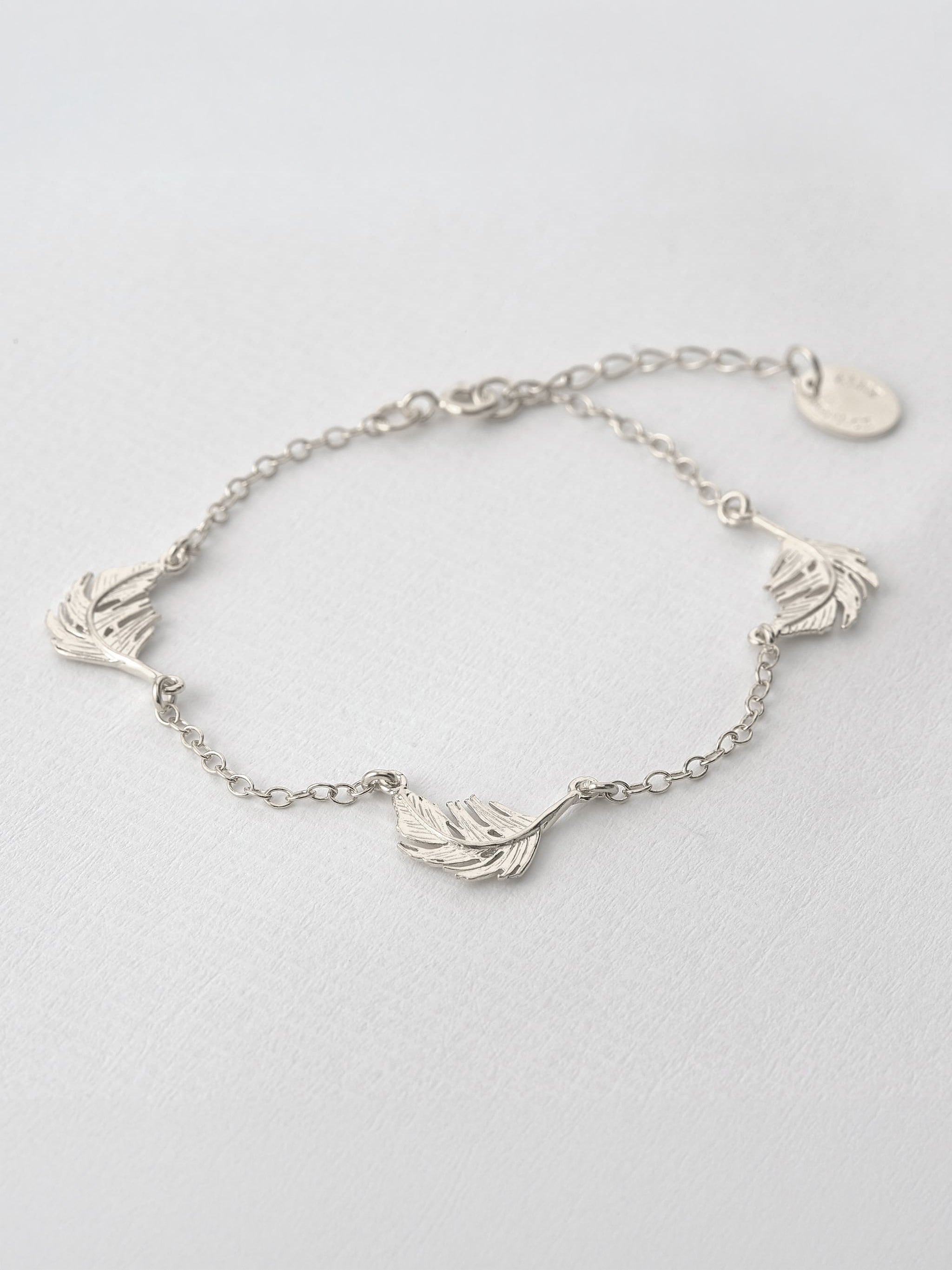 Three Feather Bracelet - image 5 | silver