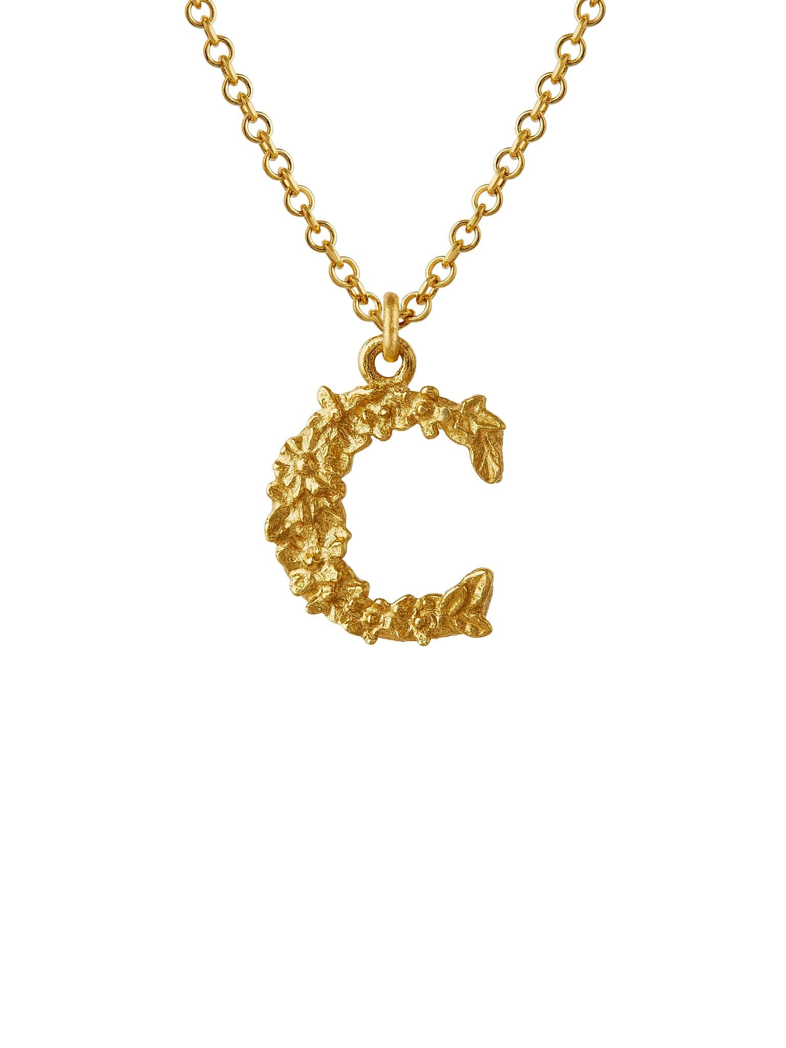 Teeny Tiny Floral Letter C Necklace - image 1 | 18ct yellow gold