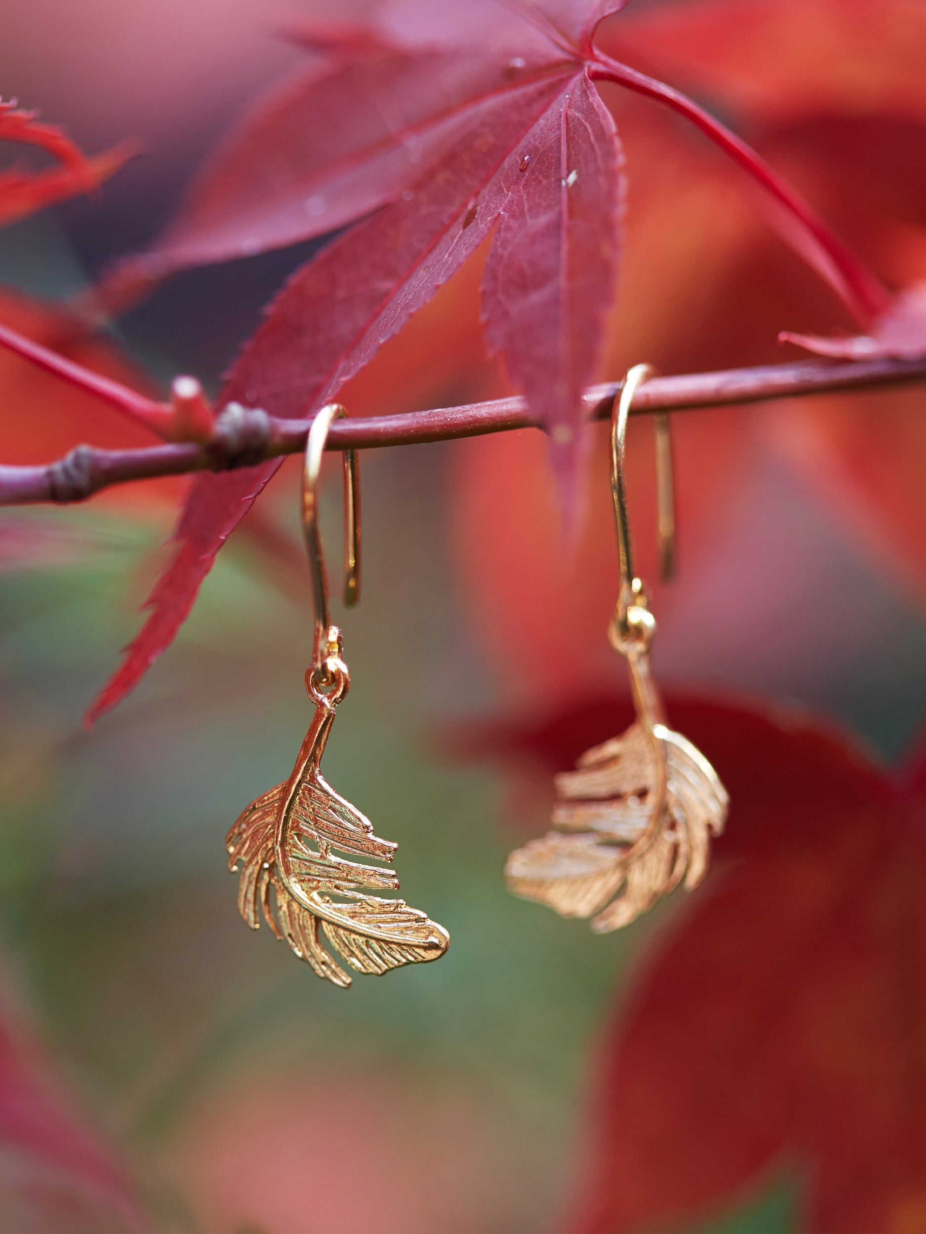 Little Feather Hook Earrings - image 3