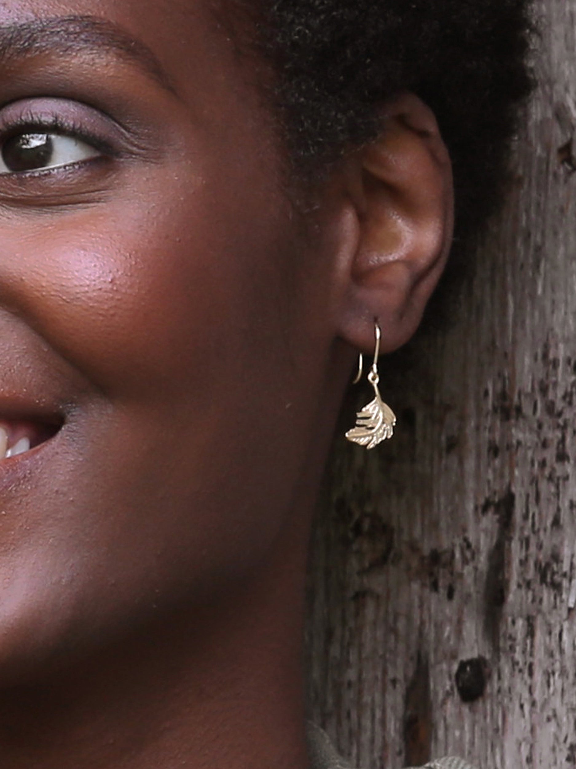 Little Feather Hook Earrings - image 2