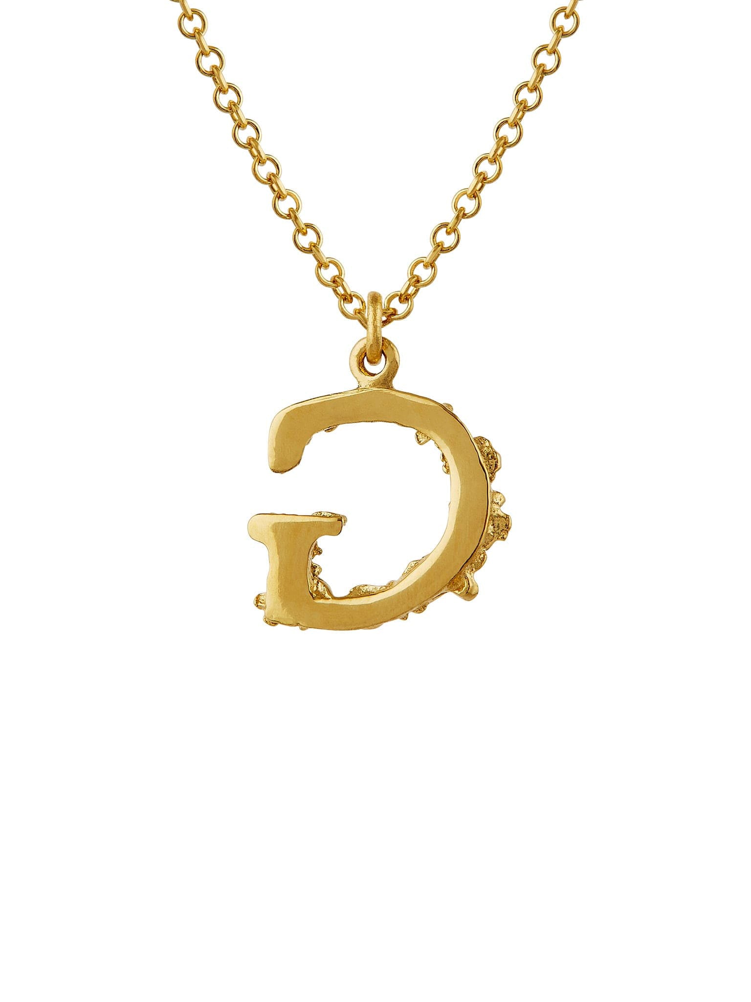 Teeny Tiny Floral Letter G Necklace - image 4 | 18ct yellow gold