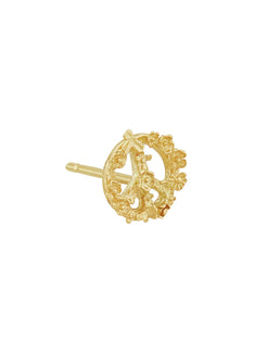 Tiny Floral Peace "Faith" Single Stud Earring