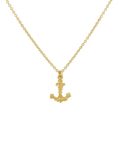 Tiny Floral Anchor "Hope" Necklace