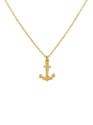 Tiny Floral Anchor "Hope" Necklace