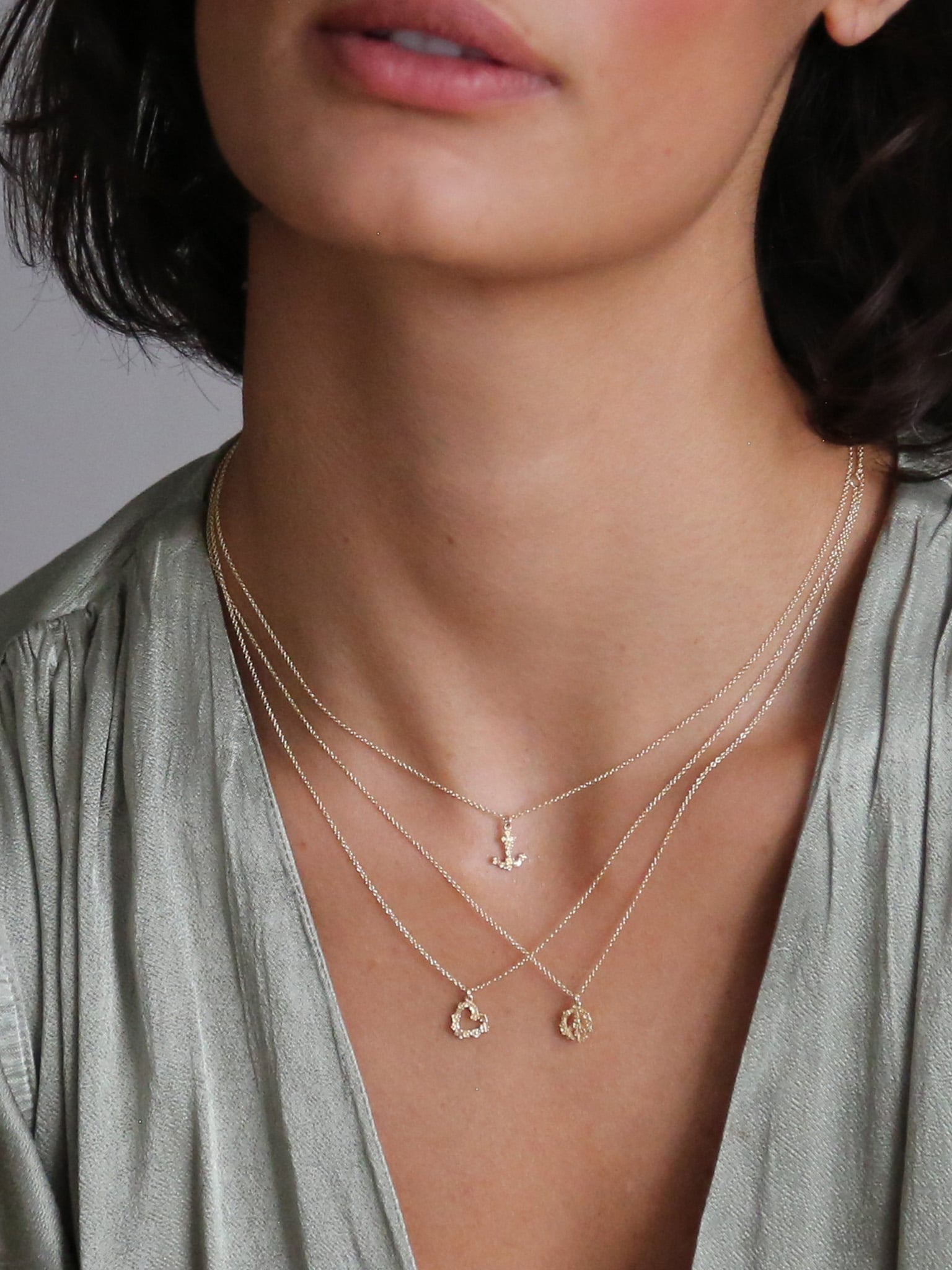 Tiny Floral Anchor "Hope" Necklace - image 3