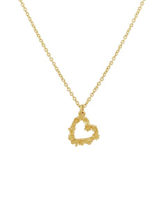Tiny Floral Heart "Charity" Necklace