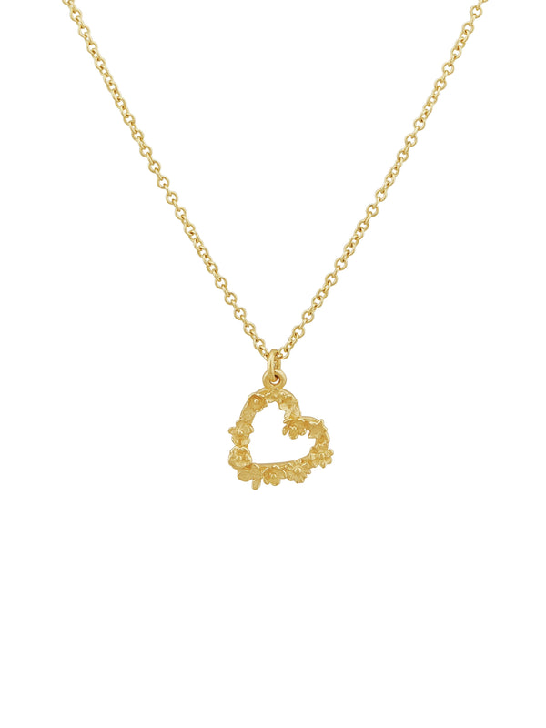 Tiny Floral Heart "Charity" Necklace