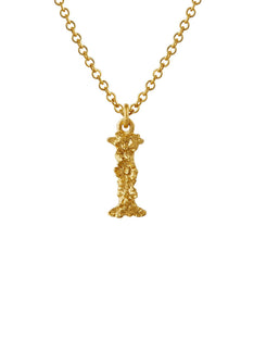 Teeny Tiny Floral Letter I Necklace