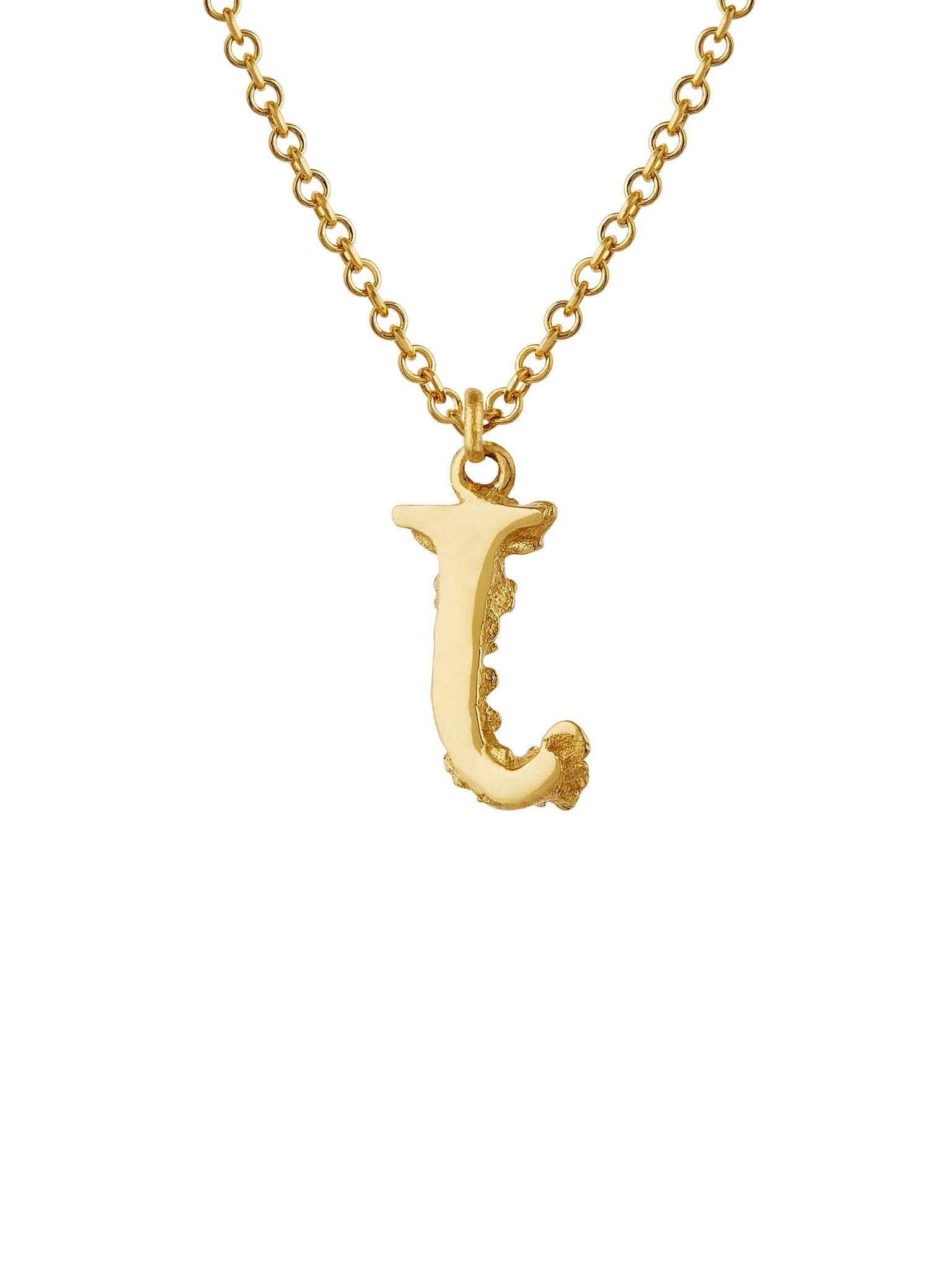 Teeny Tiny Floral Letter J Necklace - image 4 | 18ct yellow gold