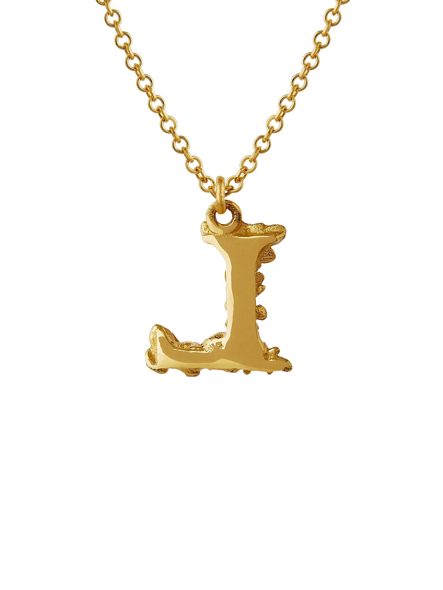 Teeny Tiny Floral Letter L Necklace - image 4 | 18ct yellow gold