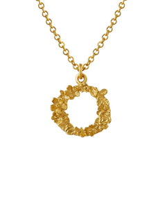 Teeny Tiny Floral Letter O Necklace
