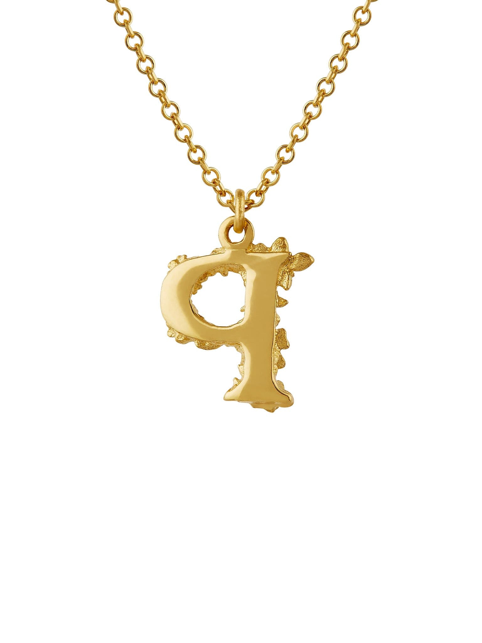 Teeny Tiny Floral Letter P Necklace - image 4 | 18ct yellow gold