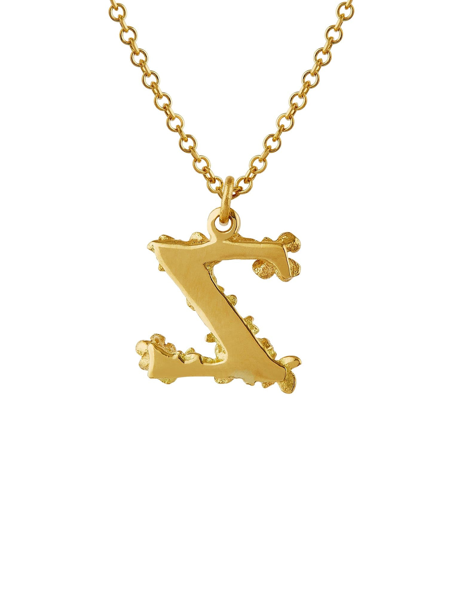 Teeny Tiny Floral Letter Z Necklace - image 4 | 18ct yellow gold