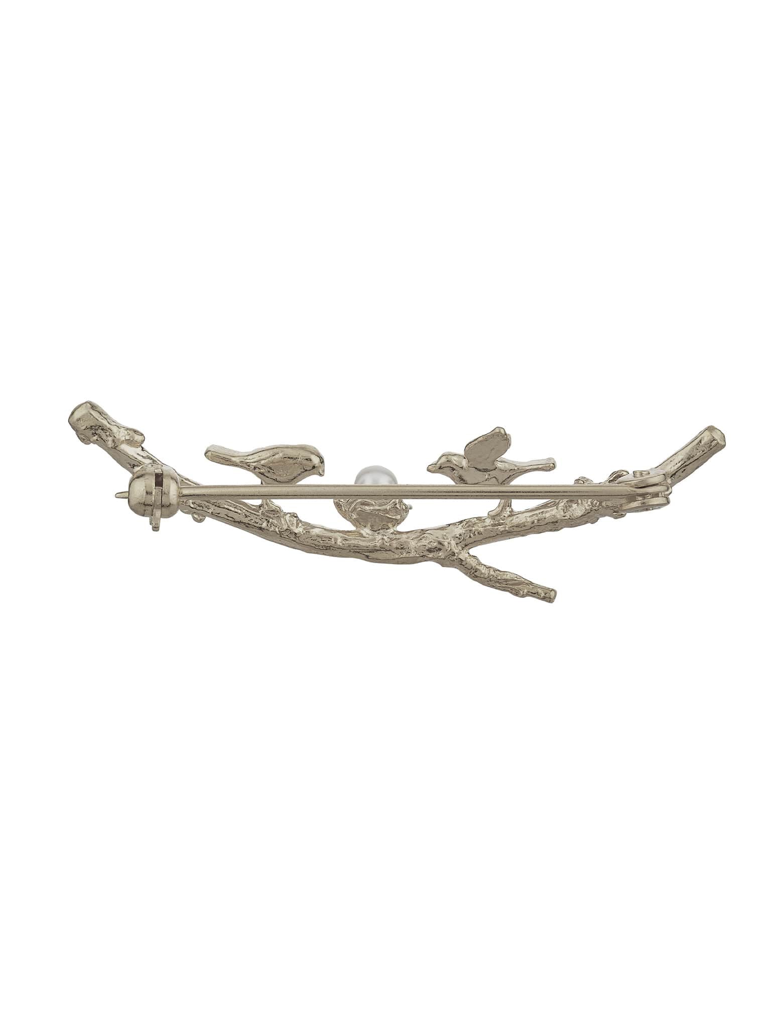 Two Birds on a Branch Brooch - image 6 | silver