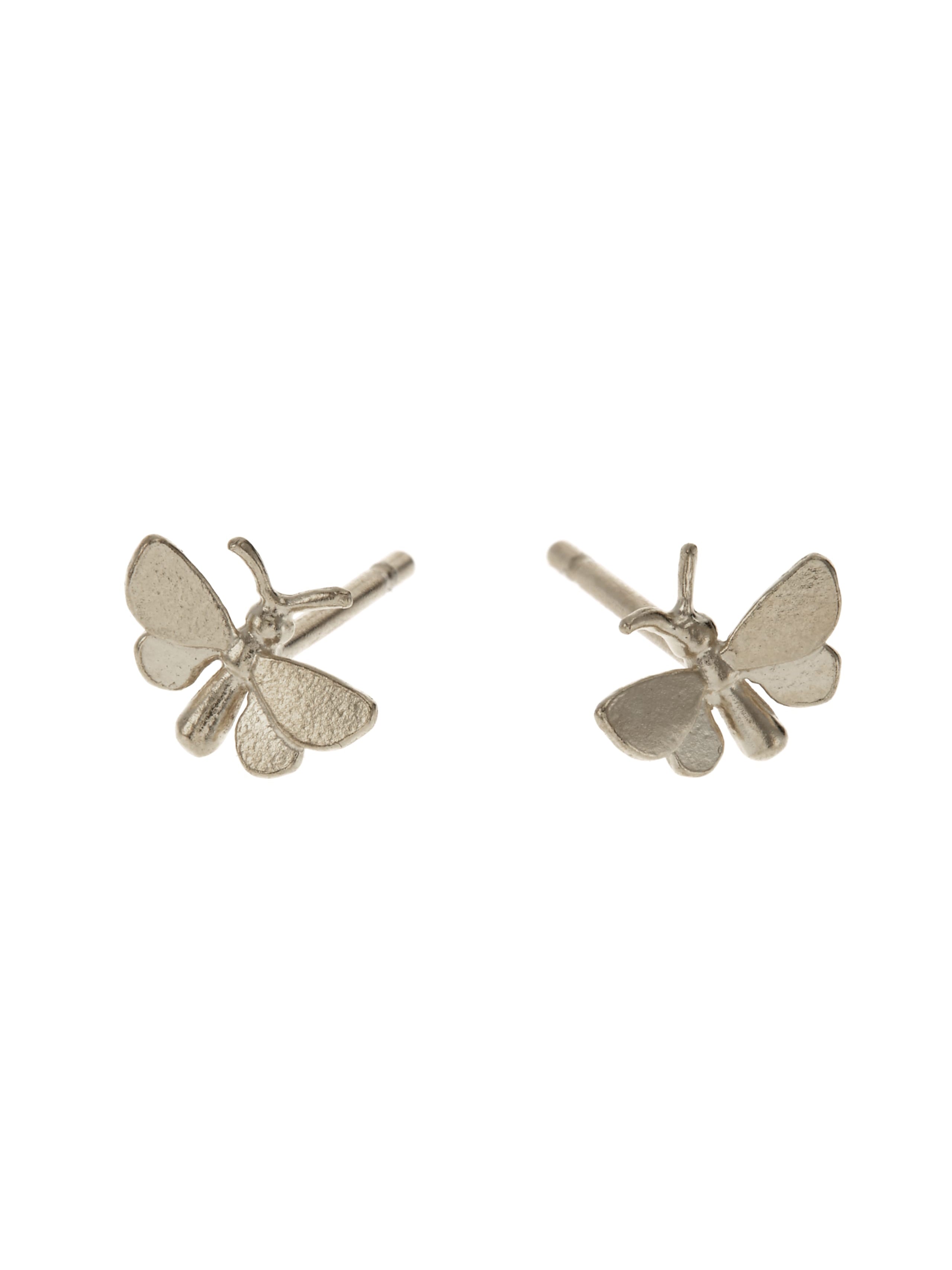 Tiny Butterfly Stud Earrings - image 3 | silver