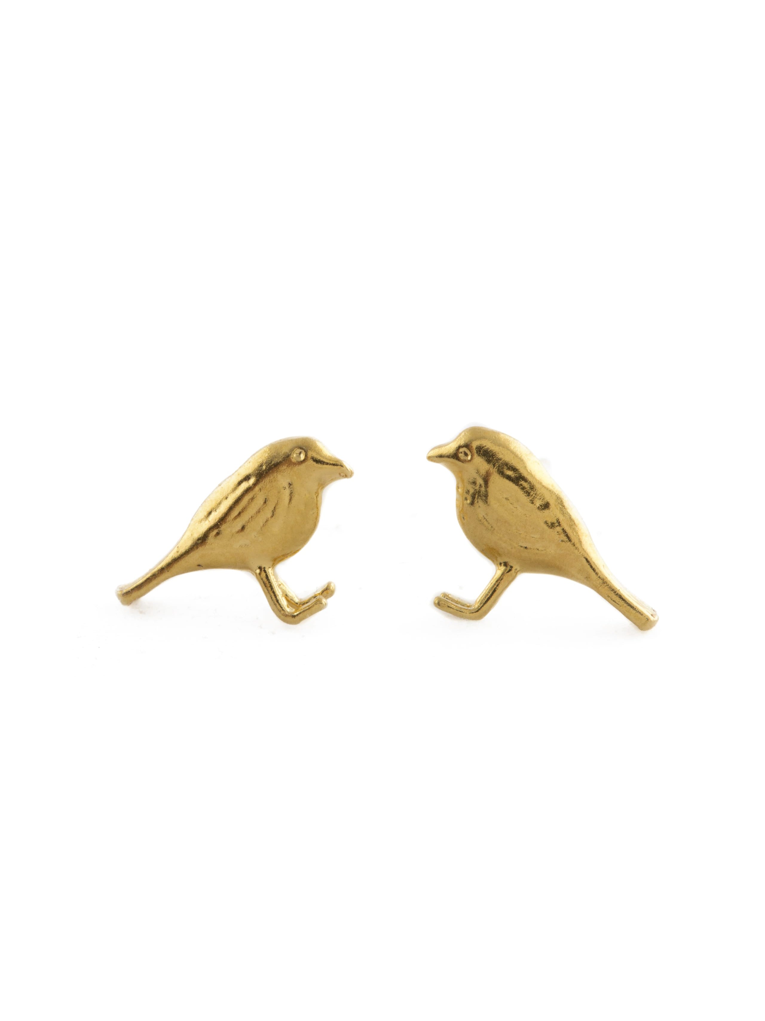 Little Robin Stud Earrings - image 1 | gold plate