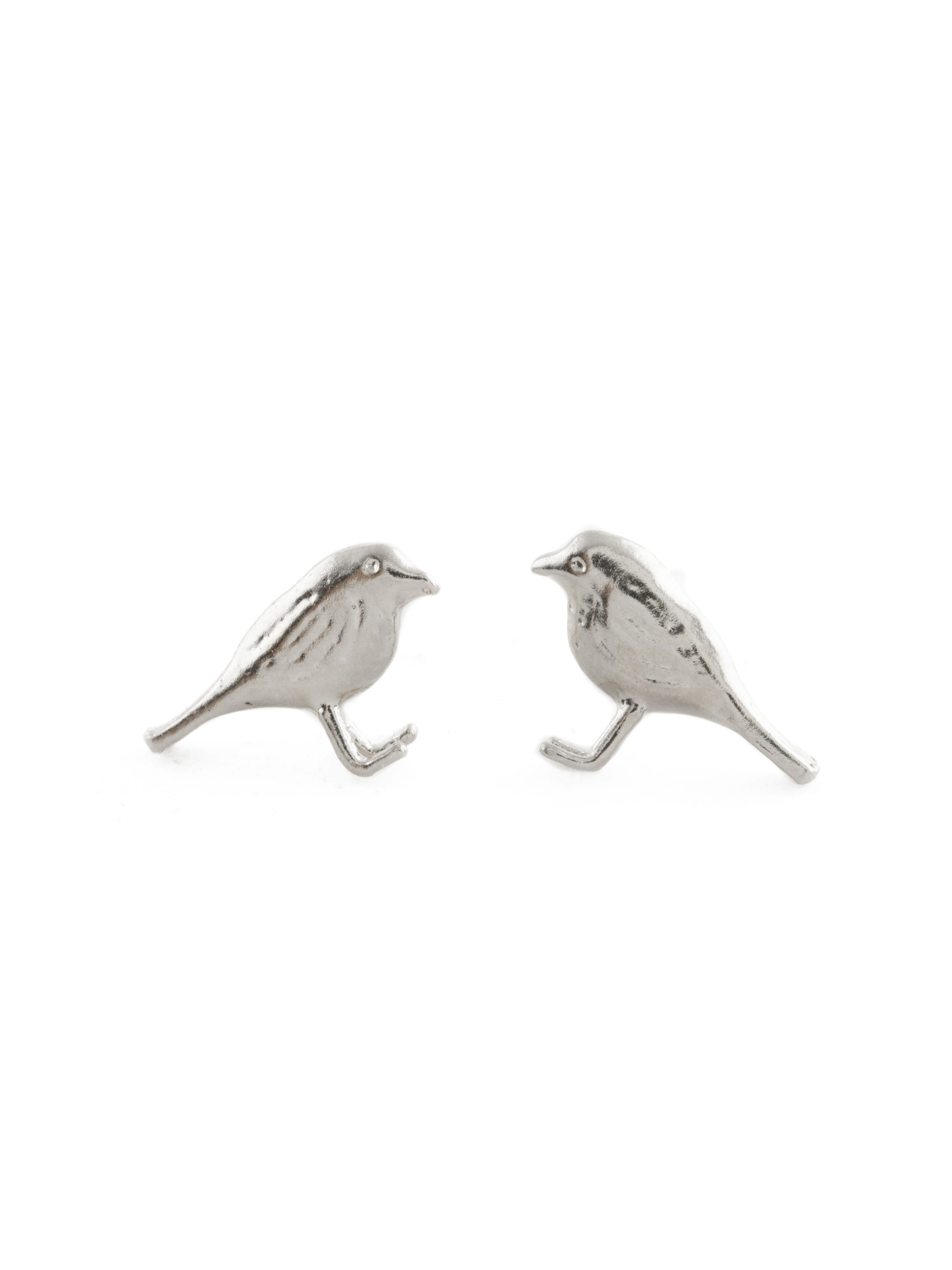 Little Robin Stud Earrings - image 4 | silver
