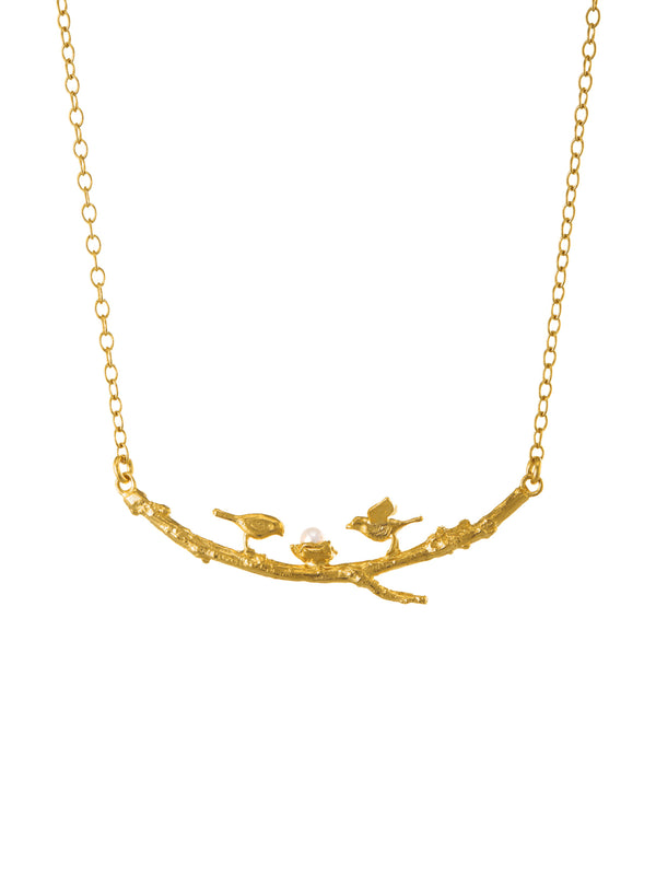 Two Birds on a Branch Necklace