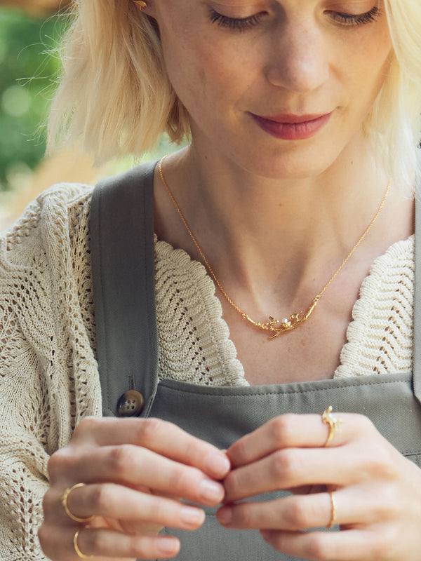 Two Birds on a Branch Necklace