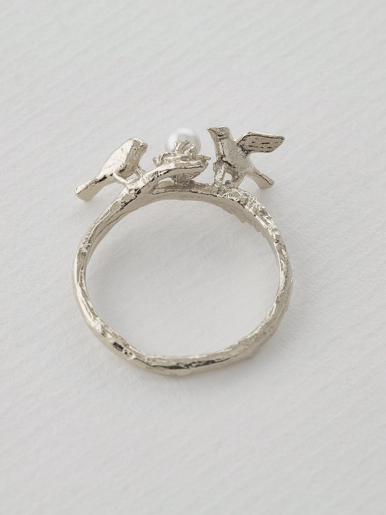 Birds & Nest Ring - image 4 | silver