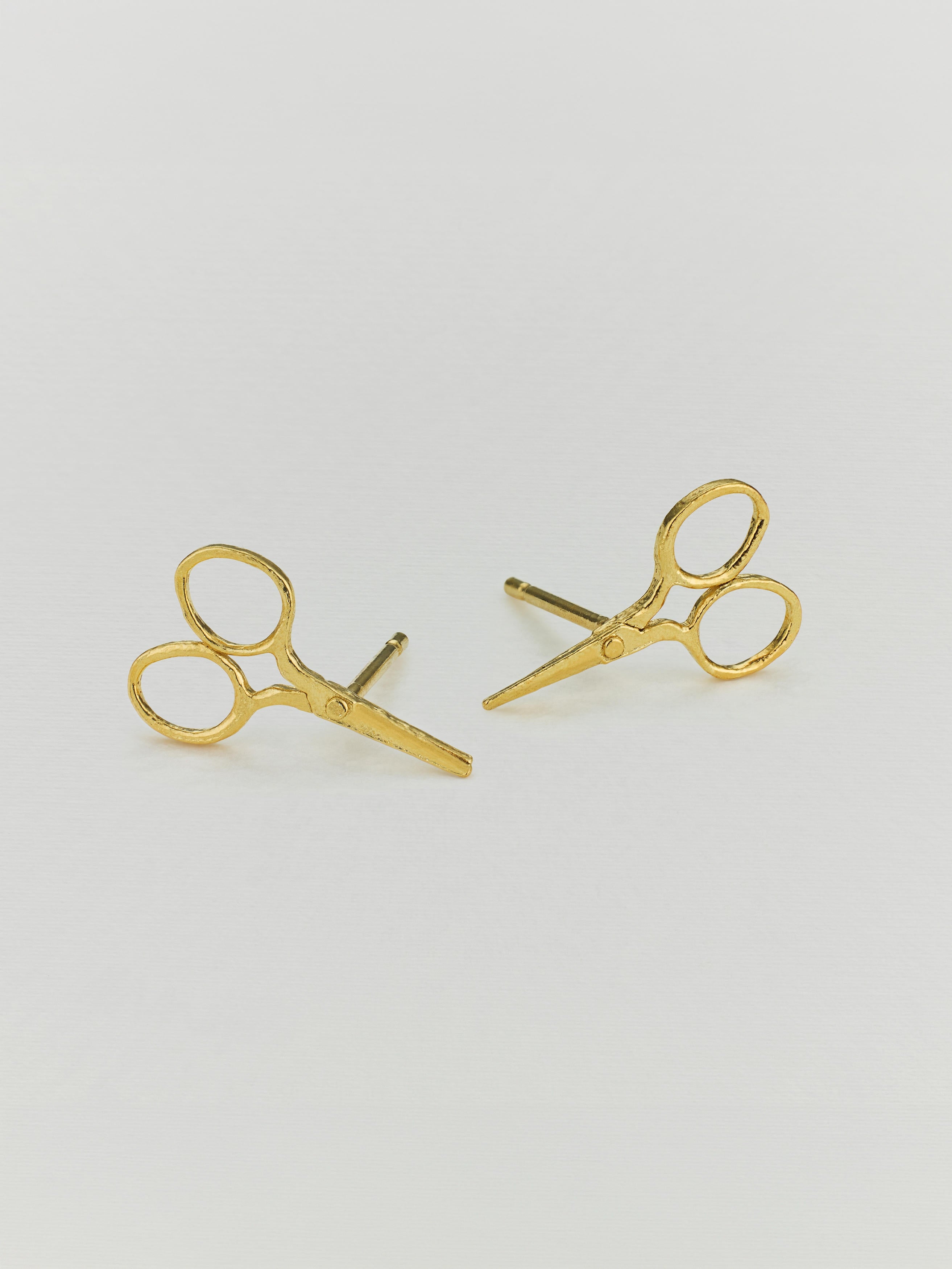 Little Sewing Scissor Stud Earrings - image 3 | gold plate